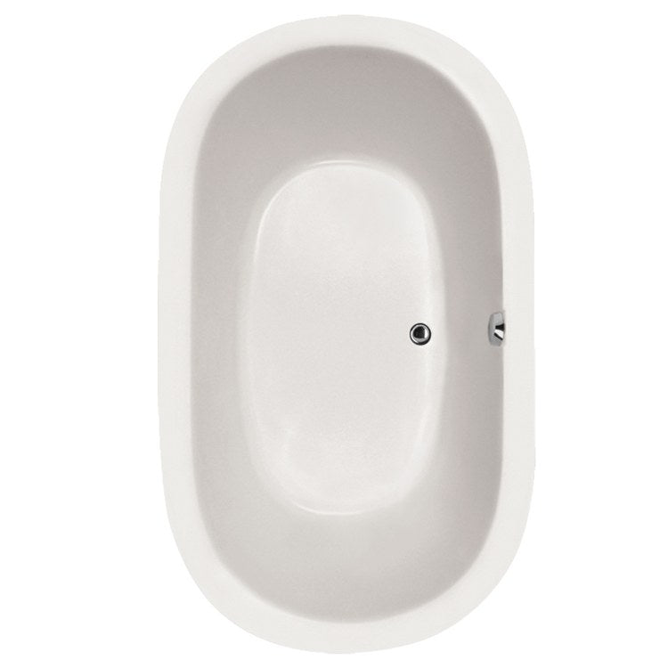 Lorraine Drop-In White Oval Air Tub - 8 Jet Acrylic Bathtub 74 x 44 x 22 Inch - Luxury Designer Collection for Spa-Like Relaxation at Home