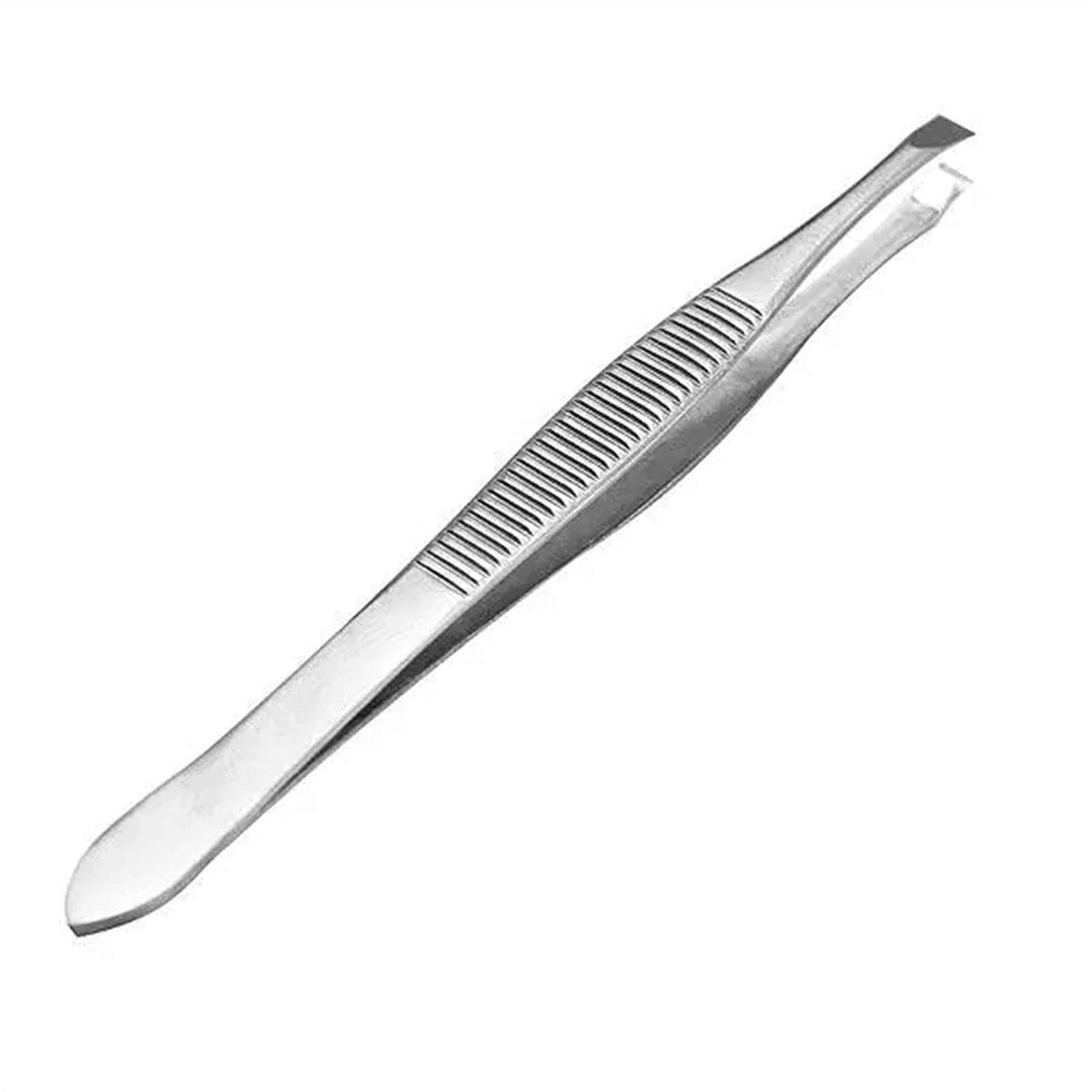 Stainless Steel Eyebrow Tweezers - Ultra Thin Precision Hair Removal Tool for Eyebrows, Facial Hair & Splinters - Perfect for Grooming, Makeup & First Aid Kits