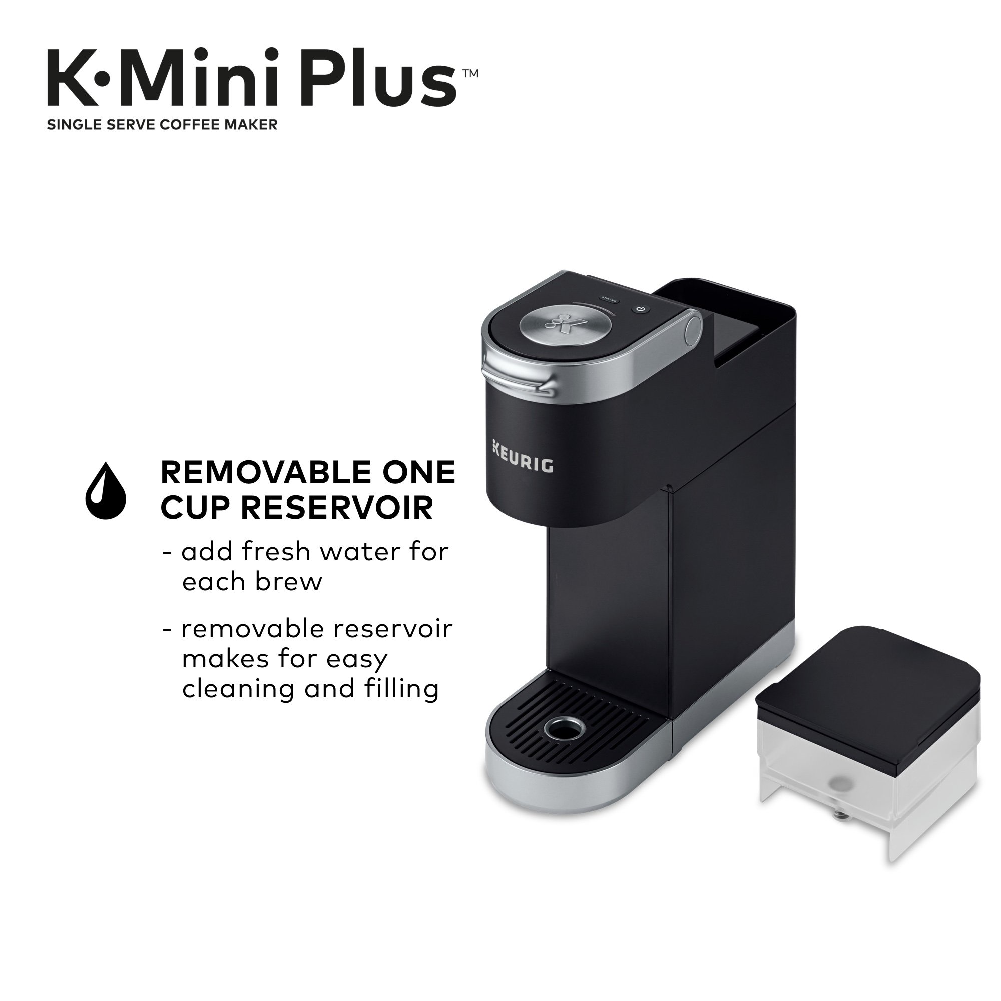 Keurig K-Mini Plus Single Serve Coffee Maker with McCafé Classic Collection Variety Pack (40 K-Cup Pods) - Compact Brewing for Home, Office & Dorm Use