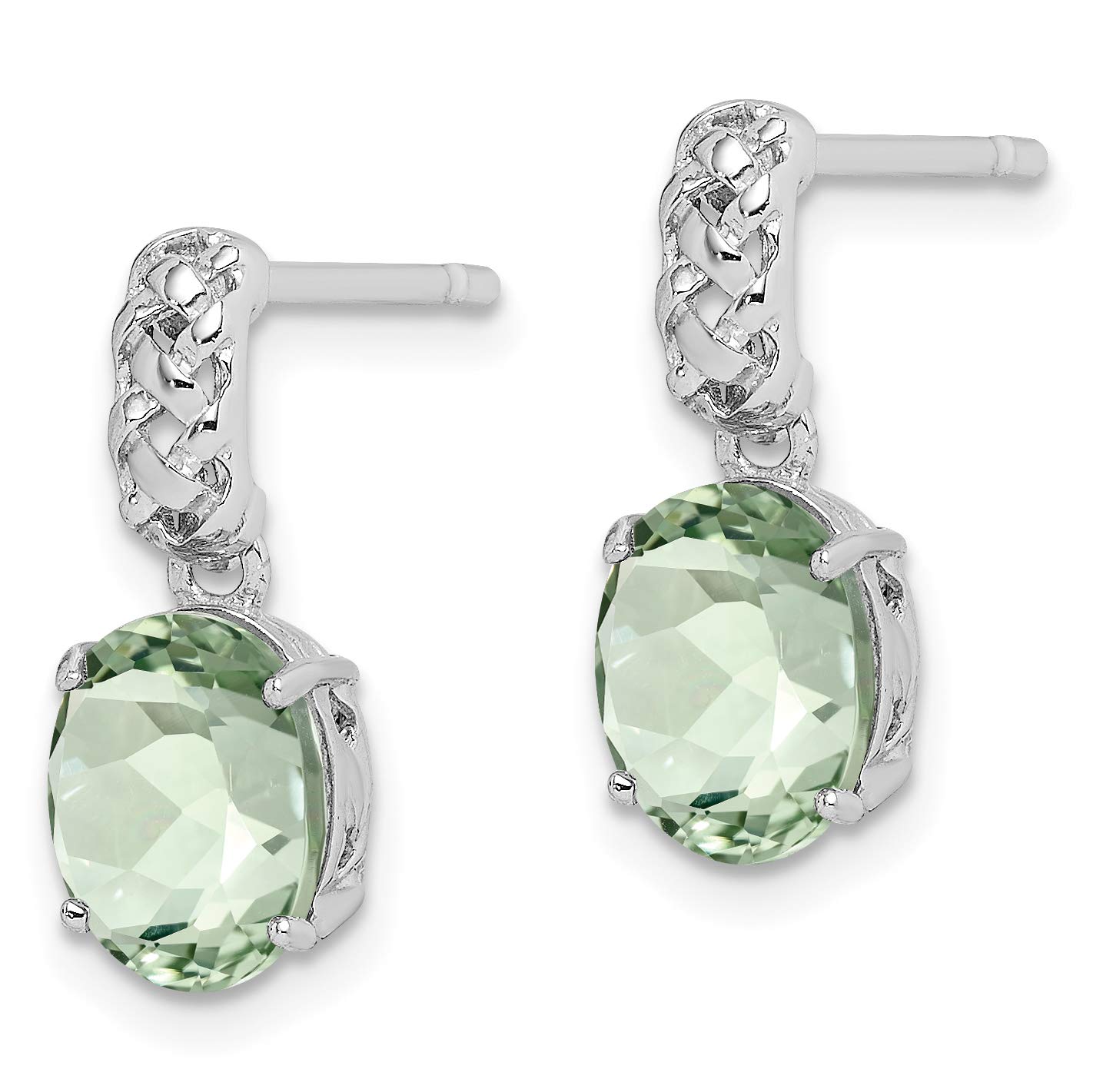 925 Sterling Silver Green Quartz Drop Dangle Earrings for Women | Elegant Handmade Jewelry Gift for Birthday, Anniversary & Special Occasions | Perfect for Parties, Weddings & Everyday Wear