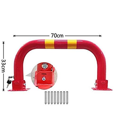 Heavy Duty Parking Barrier Lock - Secure Parking Garage Bollard with Key, Anti-Theft Vehicle Parking Lock for Driveways, Garages & Commercial Lots