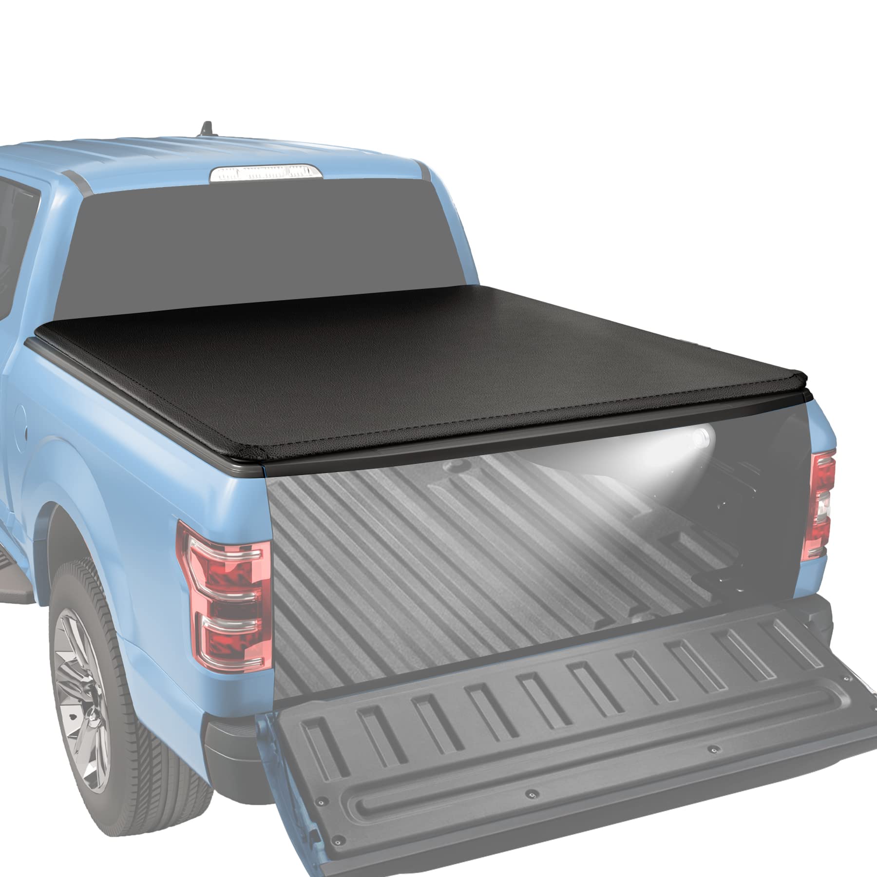 **CARMOCAR Soft Roll-Up Truck Bed Cover for 1989-2004 Toyota Tacoma 6FT Bed | Waterproof & UV-Resistant Replacement Cover with LED Light | Perfect for Camping, Hauling & Outdoor Adventures**