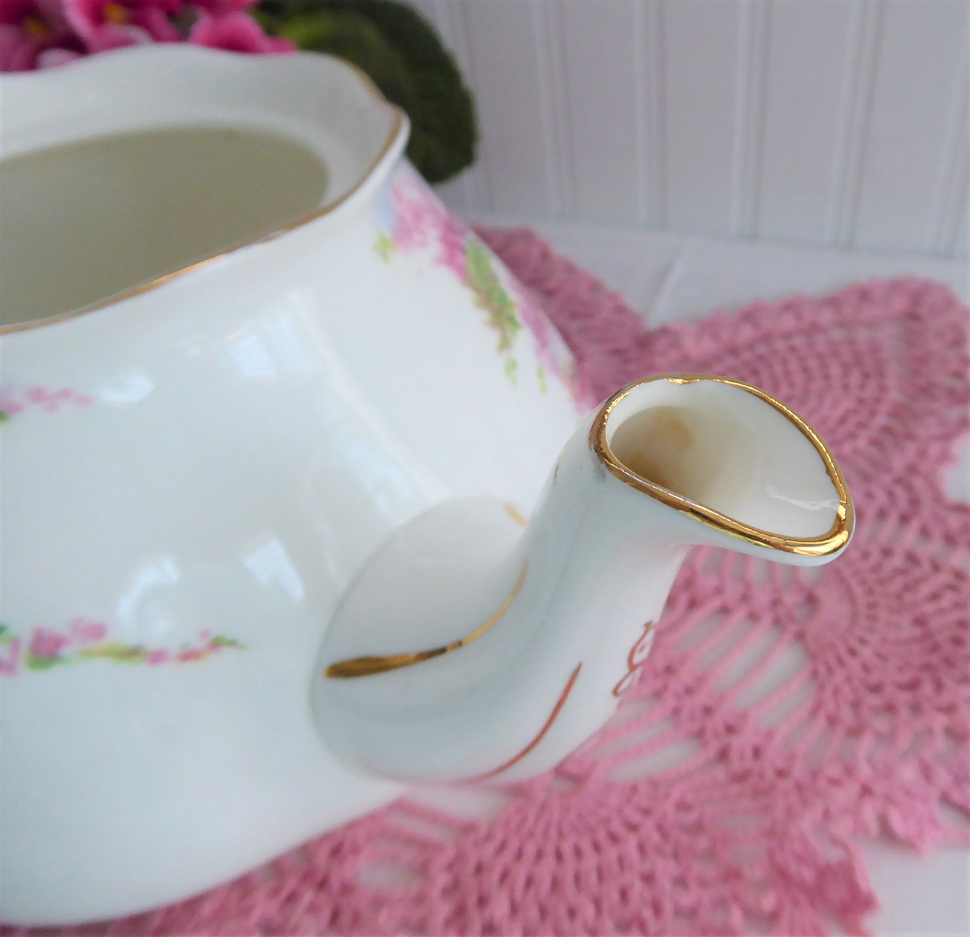 Royal Albert Blossom Time Teacup Set - Vintage 1950s Pink Floral Bone China Teapot & Saucer - Perfect for Afternoon Tea & English Garden Parties