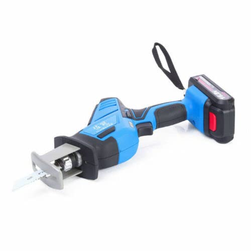 12V Rechargeable Cordless Reciprocating Saw with 4 Blades - 2000mAh Battery - Compact Wood Cutting Tool for DIY Projects, Home Renovation & Outdoor Carpentry