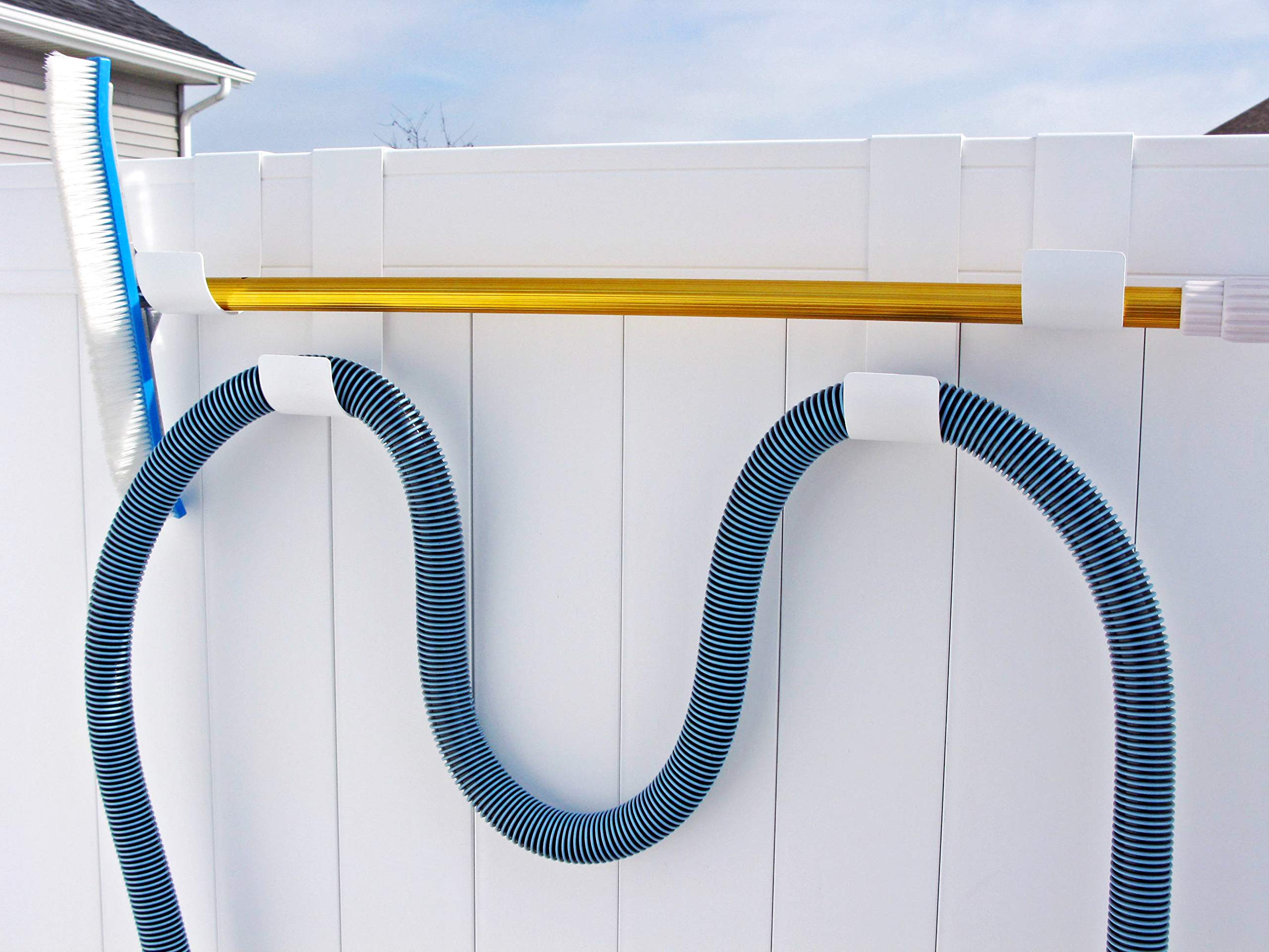 White Fence Hooks 23SET-W for Garden & Home Decor