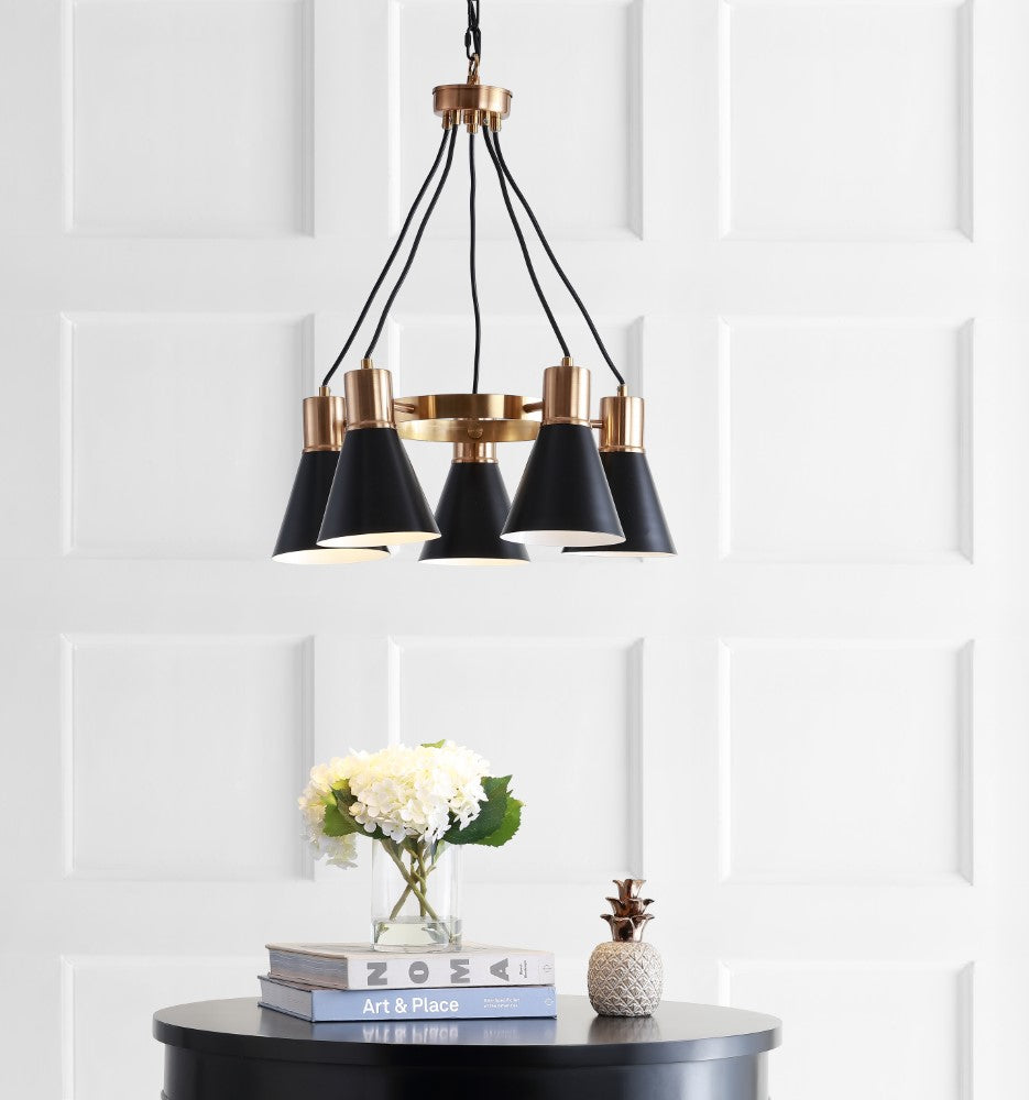 Apollo Modern Metal LED Pendant Light - Industrial Style Hanging Light Fixture for Kitchen Island, Dining Room & Living Room Ceiling