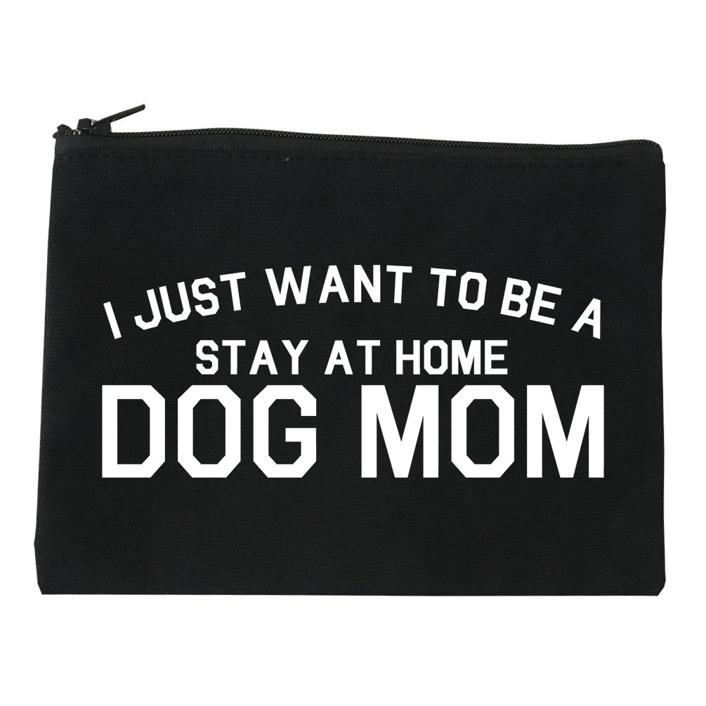 Stay At Home Dog Mom Cosmetic Makeup Bag - Waterproof Travel Toiletry Organizer for Women, Pet Lovers | Perfect for Grooming, Travel & Daily Use