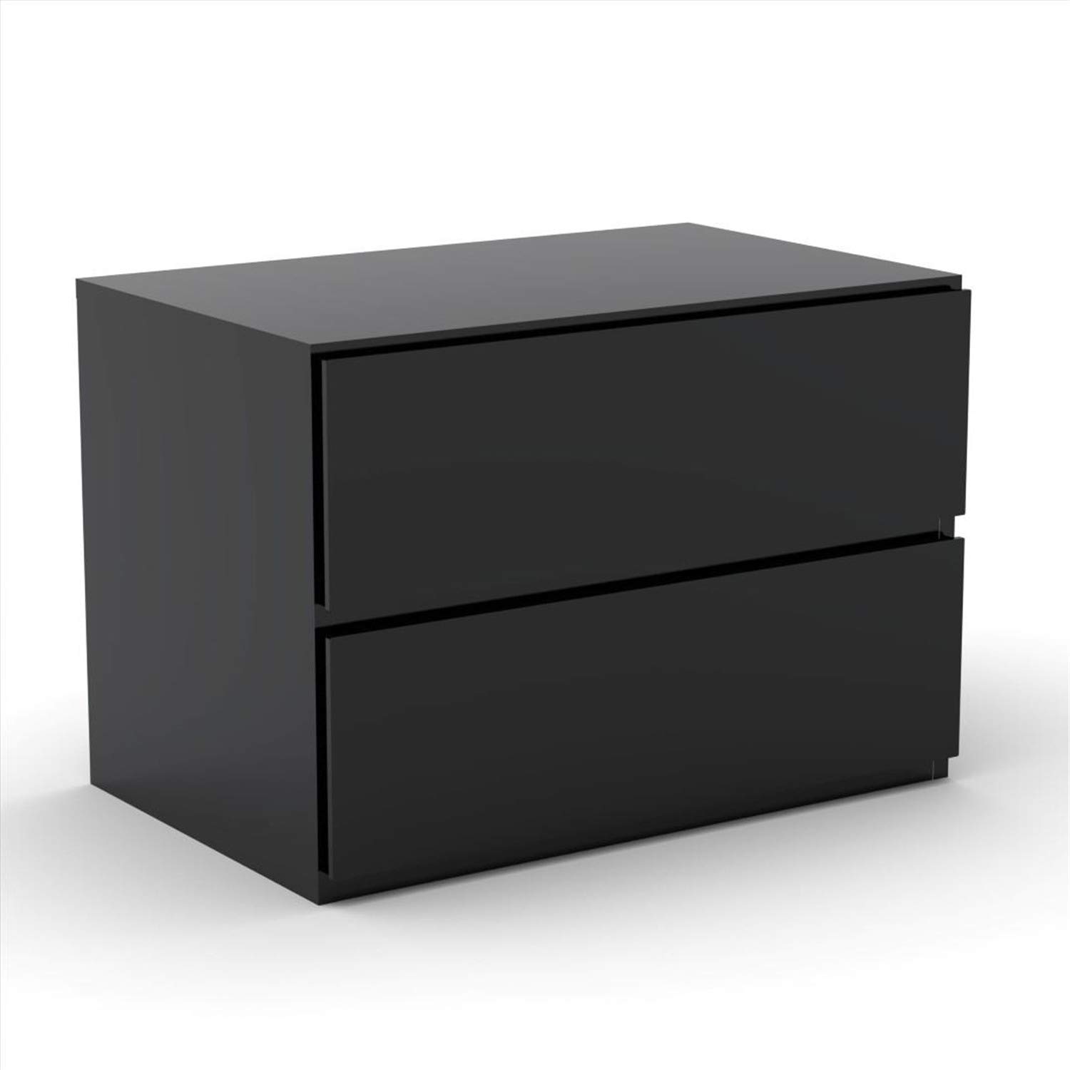 Nexera 4-Piece Queen Bed Frame Set with Headboard & Nightstands - Natural Maple & Black Modern Bedroom Furniture for Master Bedroom, Guest Room, or Apartment