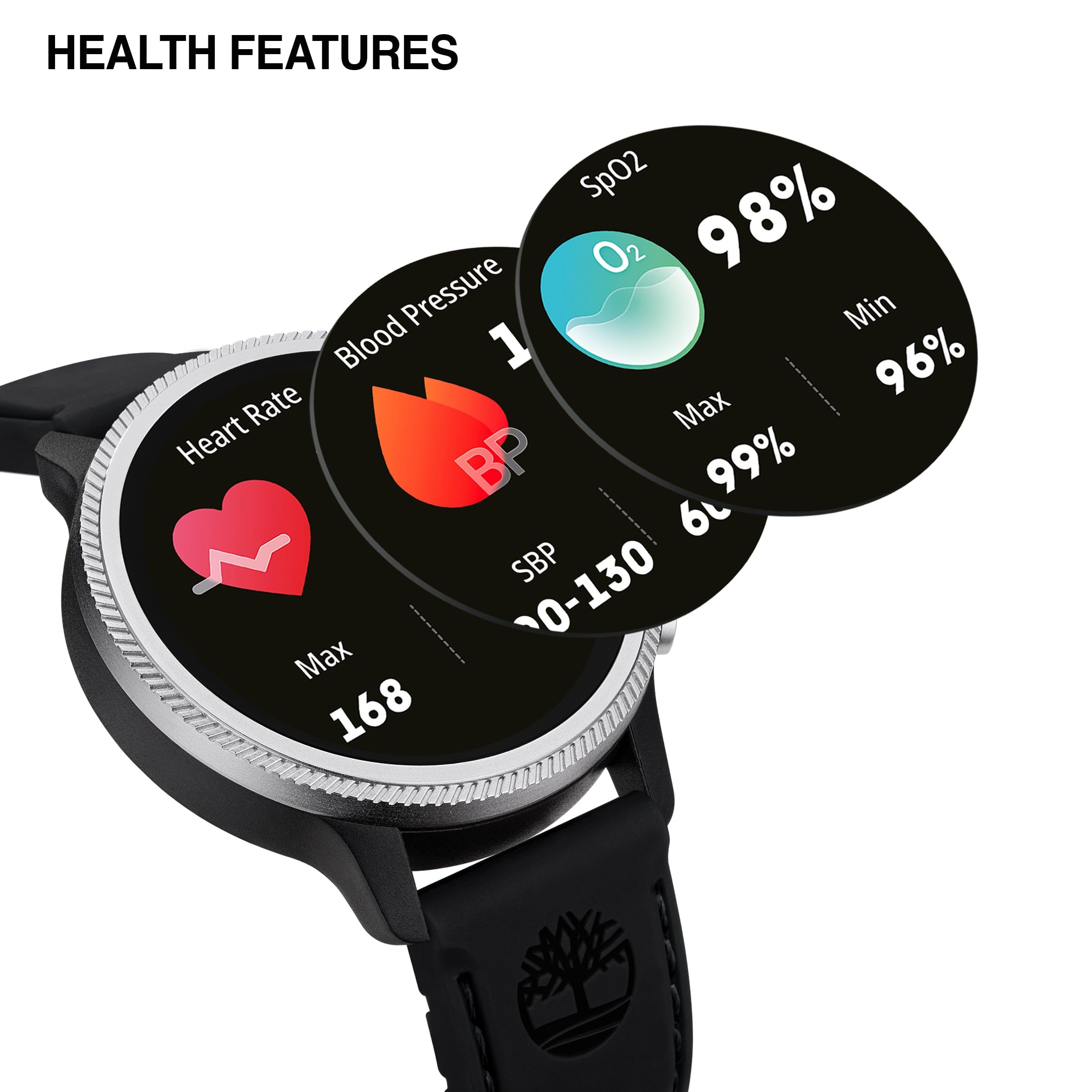 Timberland Men's Trail Force Smart Watch - Waterproof Fitness Tracker with Heart Rate Monitor & GPS - Perfect for Hiking, Running & Outdoor Adventures