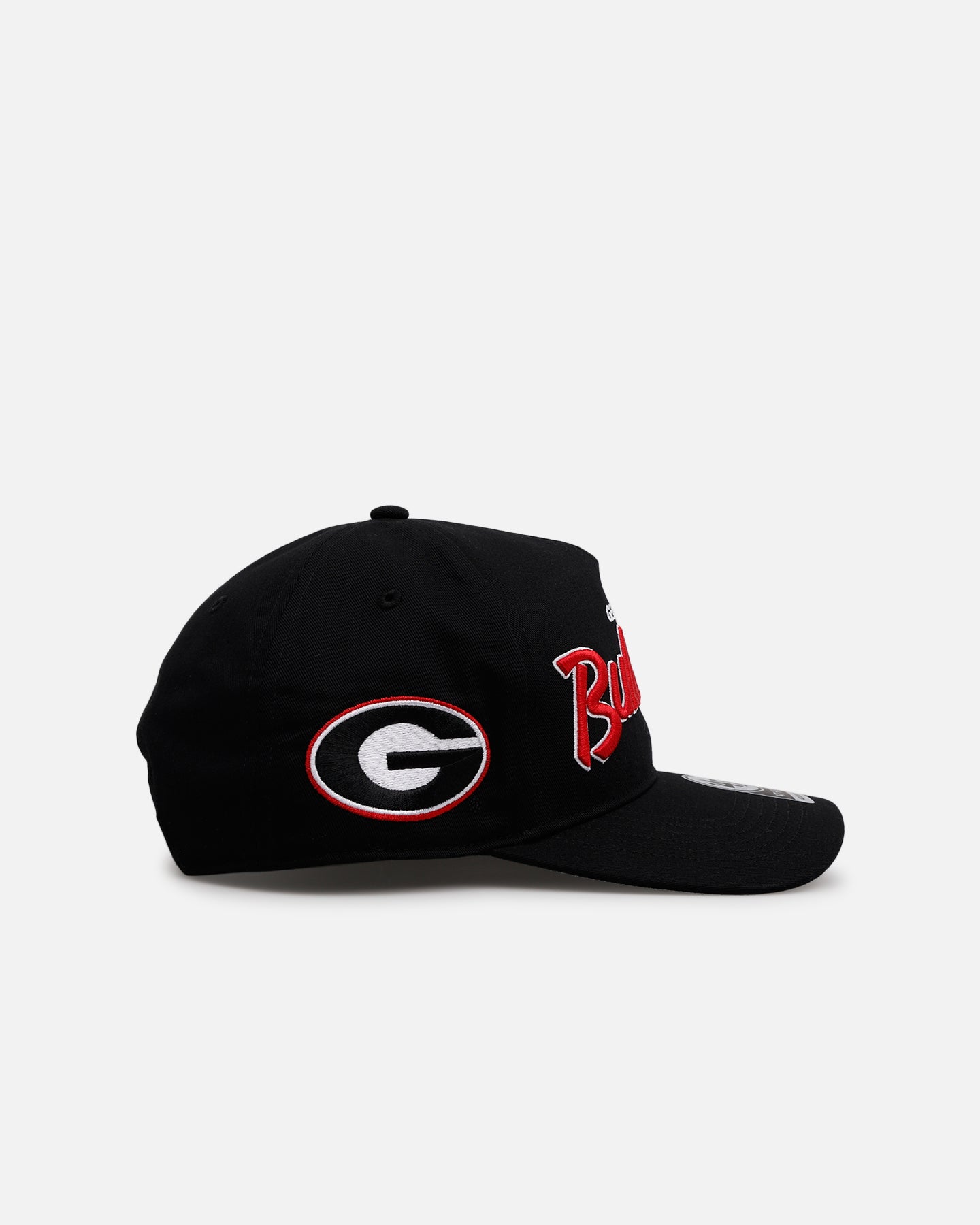 47 Brand Georgia Bulldogs 'Black Dome Script' 47 Hitch Snapback Black Hat - Adjustable Baseball Cap for Men & Women - Perfect for Game Day, Sports Events & Casual Wear