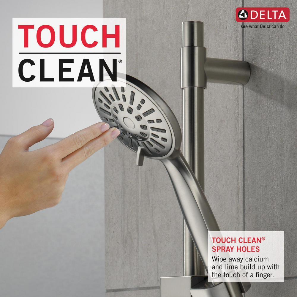 Delta 4-Setting Hand Shower with Slide Bar - Stainless Steel (Model 51361 SS) for Bathroom, Spa & Relaxation