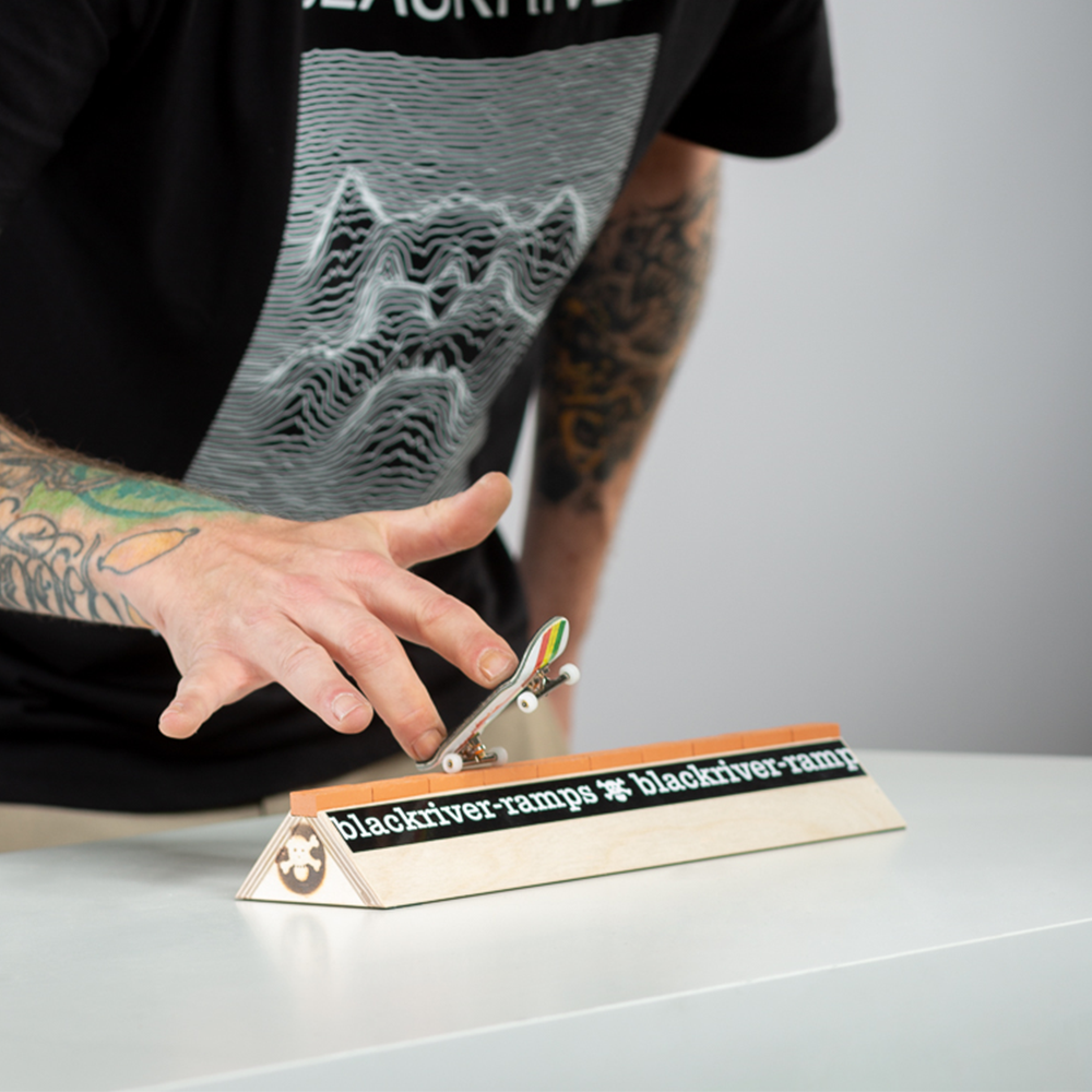 Blackriver Fingerboard Ramps Brick Block - Professional Finger Skateboard Obstacle for Tech Deck & Fingerboarding - Perfect for Home, Office & Skatepark Training