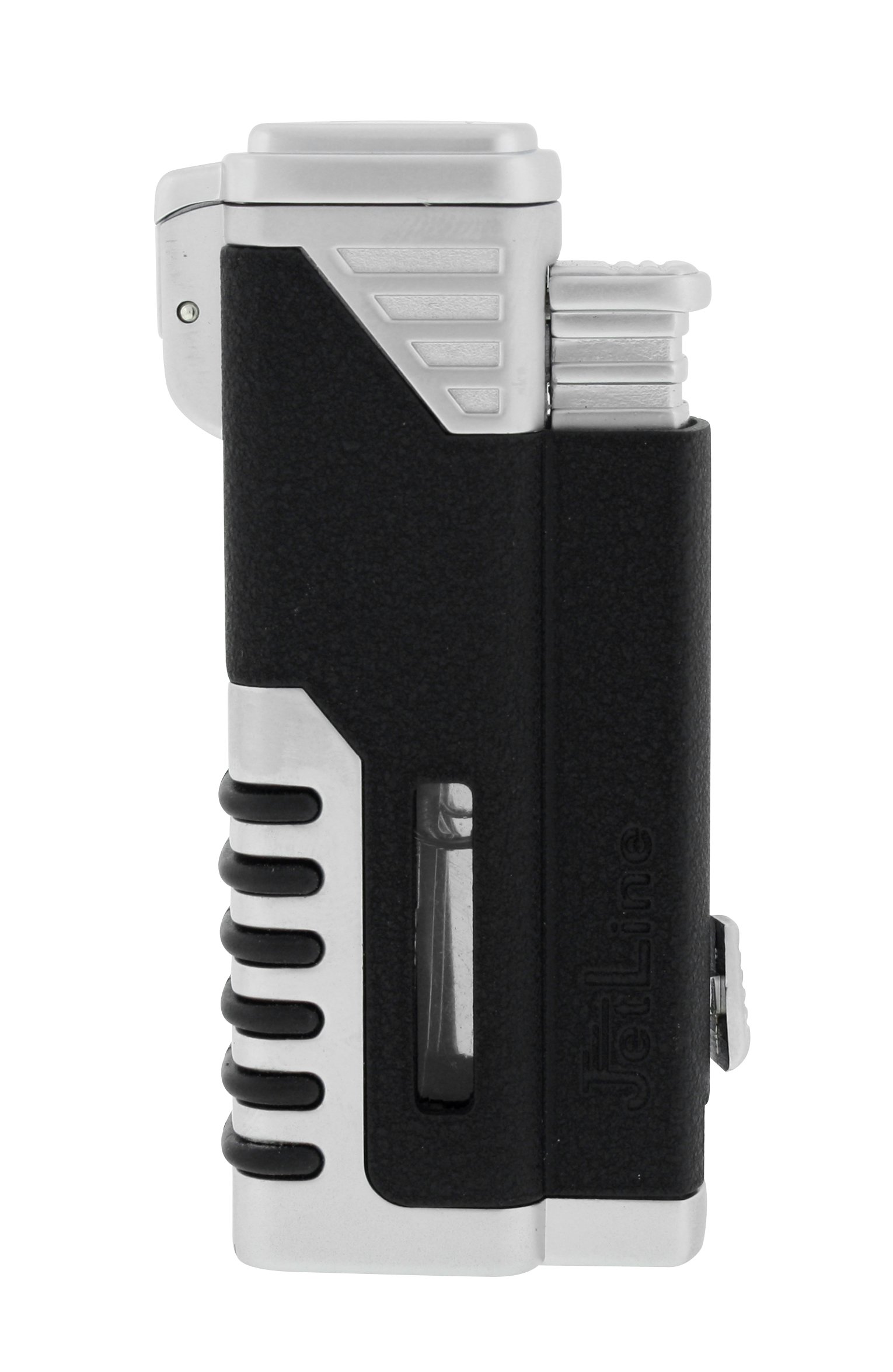 JetLine Gotham Black Quad Torch Red Flame Lighter - Windproof Butane Lighter for Cigars, Candles, BBQ & Outdoor Use
