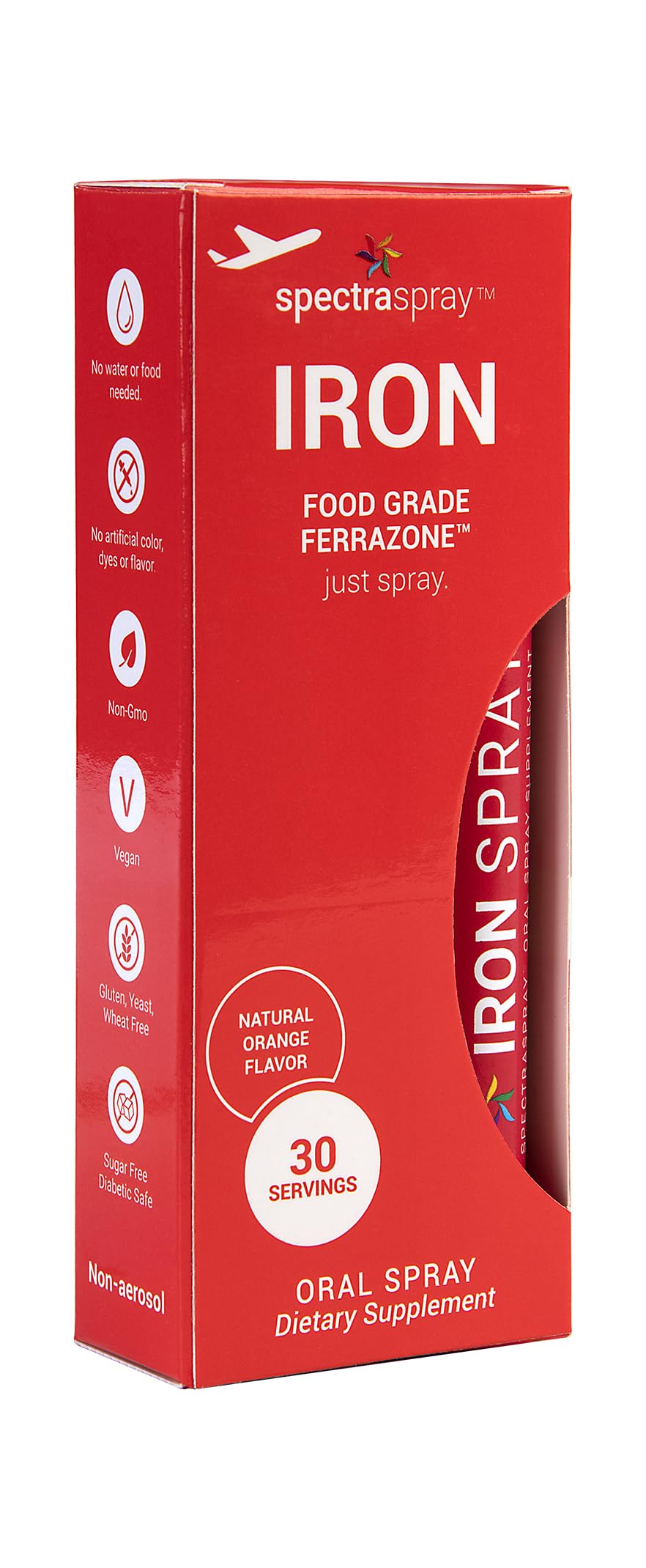 SpectraSpray Iron Supplement - Fast Absorbing Oral Spray with Essential Minerals for Energy & Vitality | Supports Healthy Blood & Immune System - Perfect for Athletes, Vegans & Busy Professionals