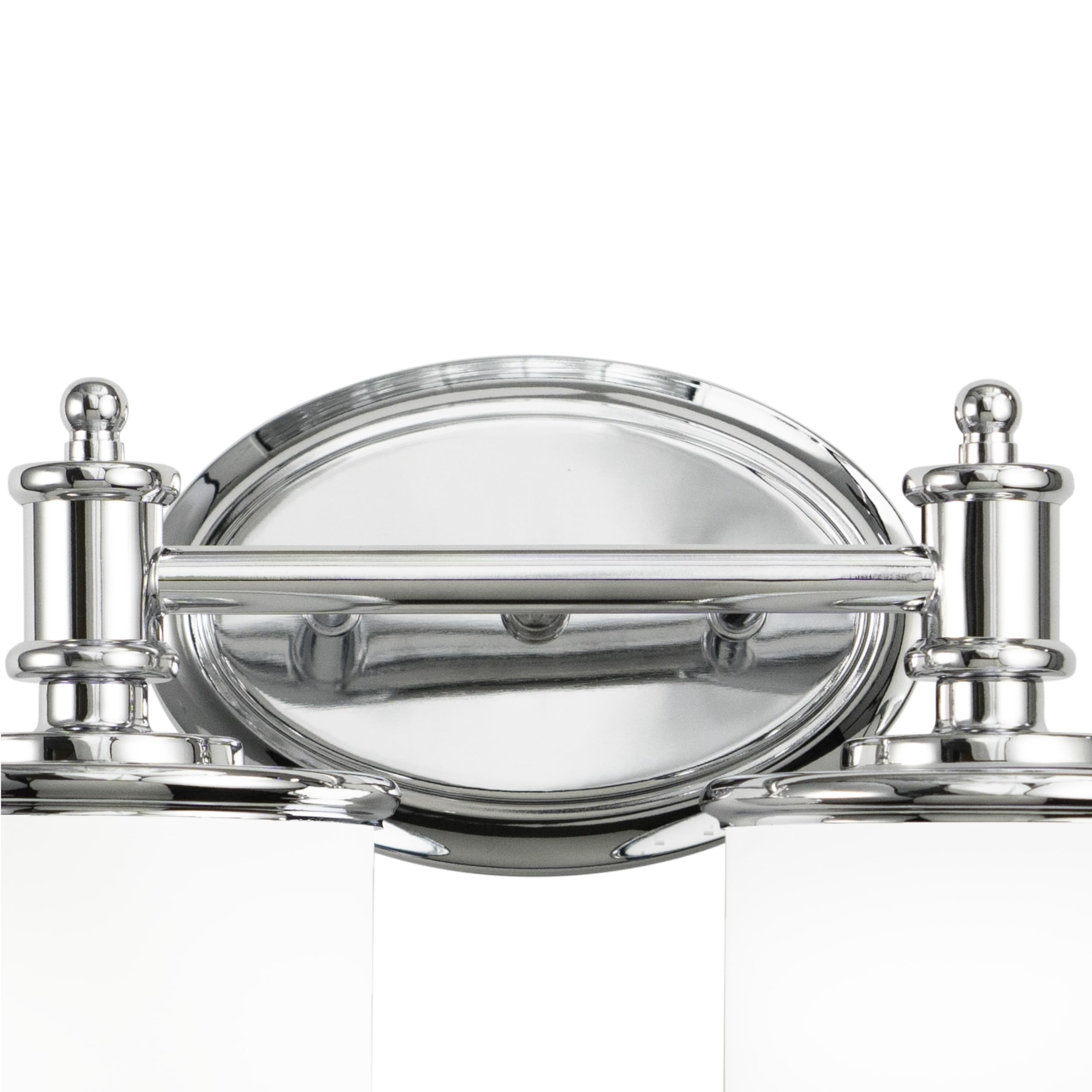 Carlisle 2 Light Chrome Bathroom Vanity Light Fixture - Modern Bathroom Lighting for Vanity Mirror Makeup Area and Powder Room