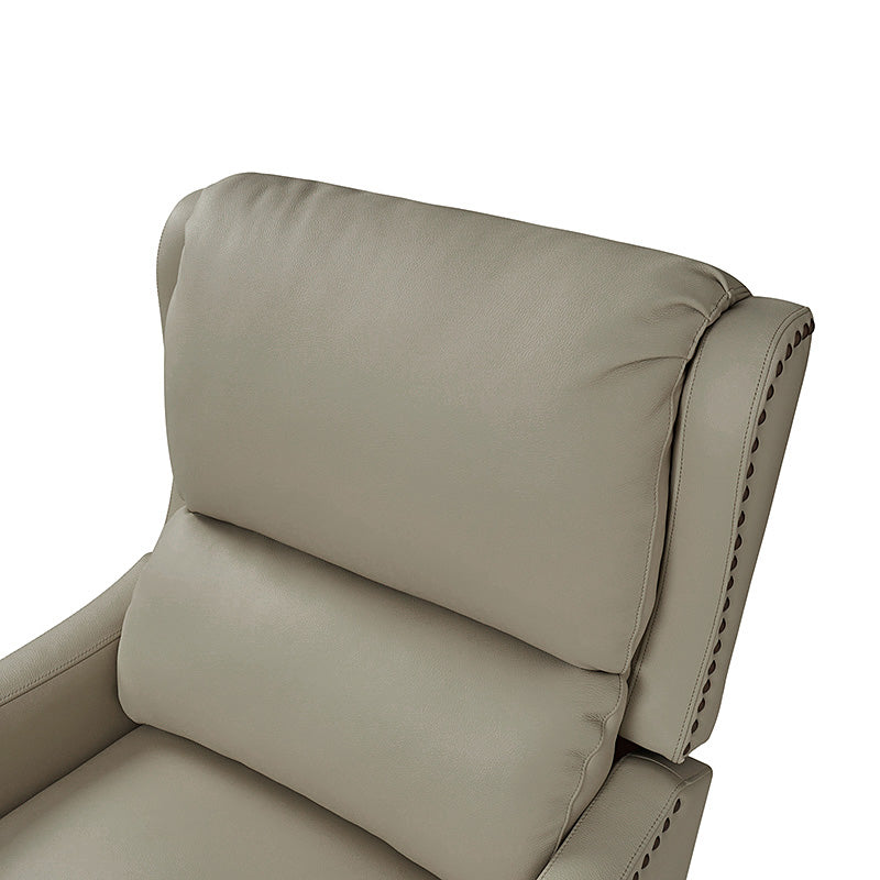 Deliat Genuine Leather Recliner Chair - Premium Comfort for Living Room, Home Theater & Office - Adjustable Footrest & Lumbar Support - Brown PU Leather Sofa for Relaxation & Entertainment