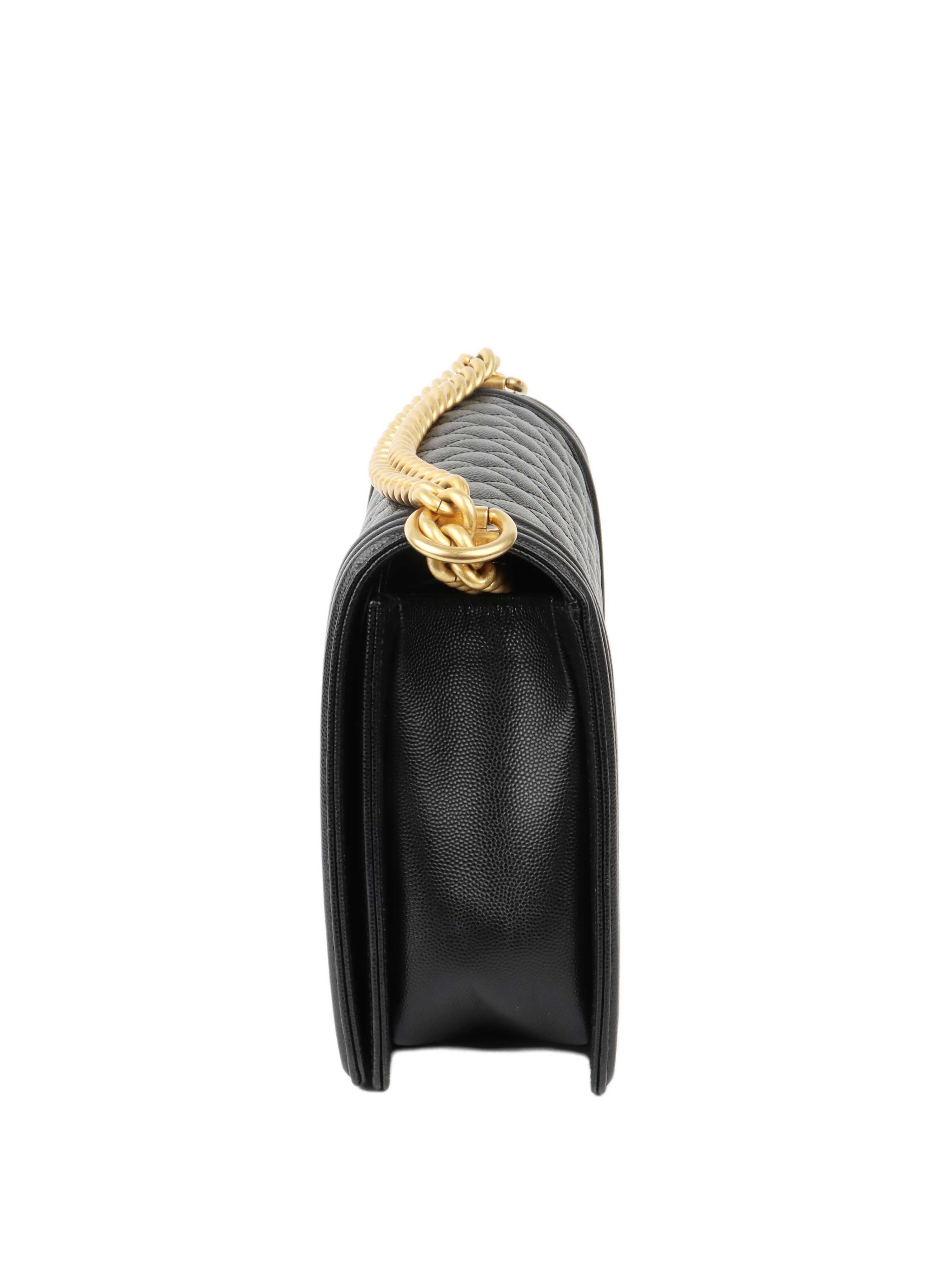 Chanel Black Old Medium Caviar Boy Bag GHW - Luxury Leather Handbag for Women, Perfect for Evening Events, Parties & Special Occasions