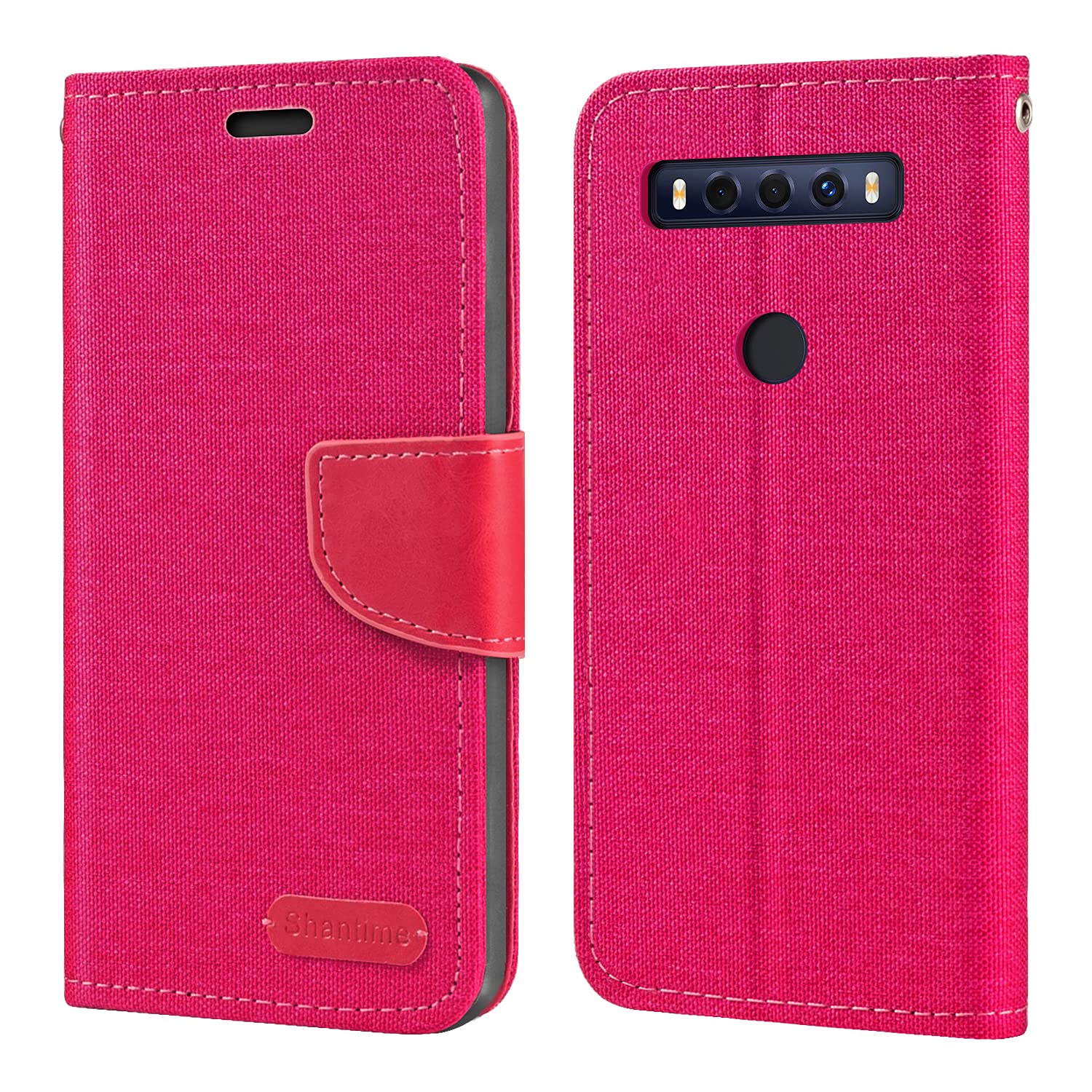 TCL 10 SE Phone Case - Premium Oxford Leather Wallet Cover with Soft TPU Back & Magnetic Closure | Perfect for Everyday Use, Travel & Business (Rose Gold)
