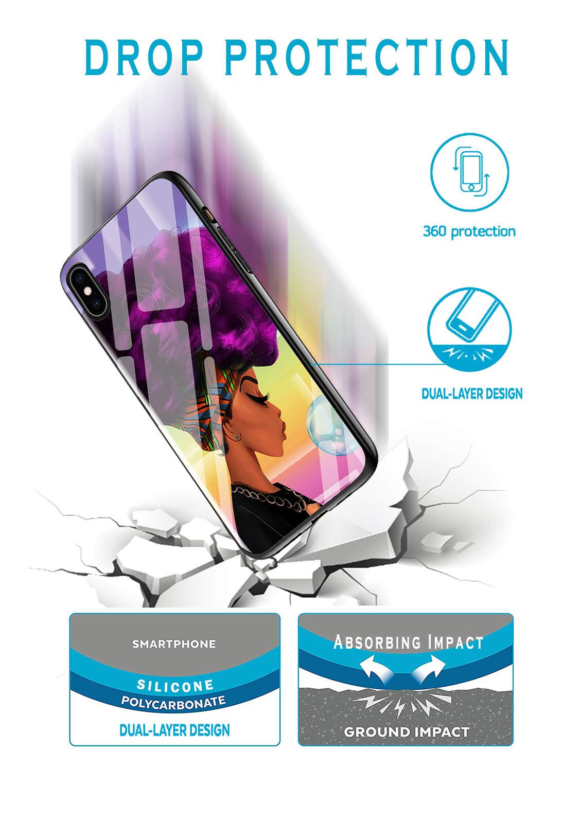 Premium Shockproof iPhone 7/8/Xr/Xs/11 Pro Max Case - Slim Protective Cover with Military-Grade Drop Protection | Perfect for Outdoor Activities, Travel & Daily Use