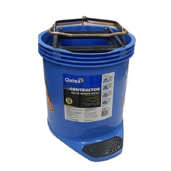 Oates Contractor Wringer Mop Bucket 15L - Heavy Duty Commercial Cleaning Bucket with Wringer - Perfect for Janitorial, Hospital, and Restaurant Cleaning