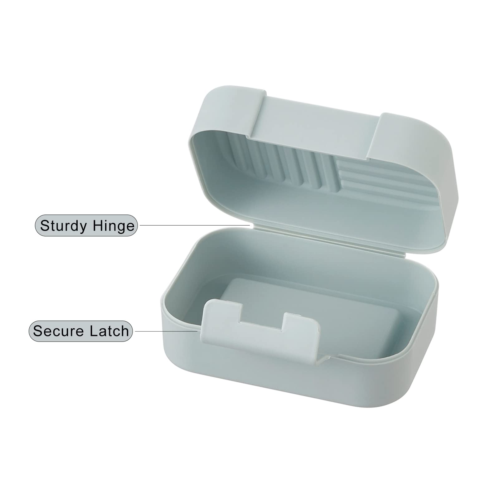 2 Pack Travel Soap Container with Lid - Portable Bar Soap Holder Case for Camping, Gym, Hiking & Outdoor Activities | Leak-Proof Soap Storage Box for Travel Essentials (Blue)