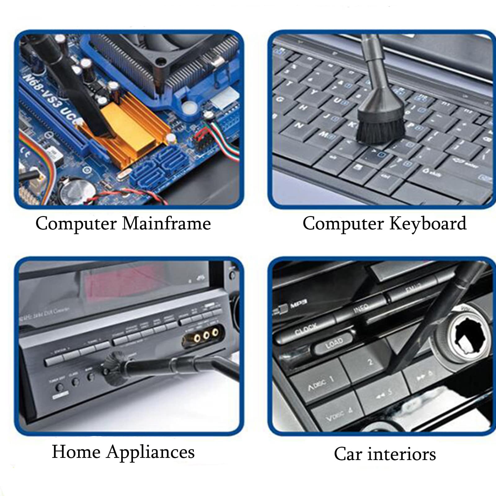 9-Piece Micro Vacuum Attachment Kit - Keyboard & Crevice Cleaning Tools with Brush for Universal Vacuum Cleaners | Perfect for Home, Office & Car Detailing
