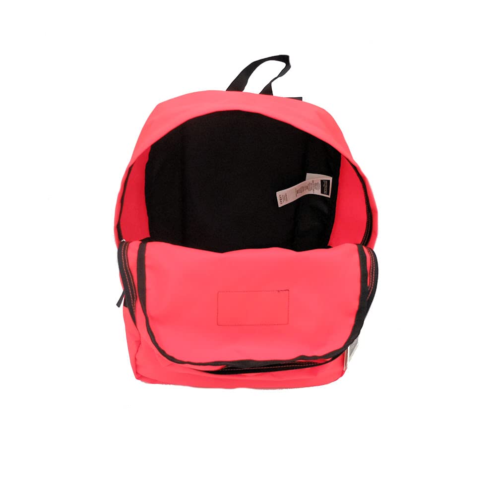 JanSport Superbreak Backpack - Lightweight Laptop Bag for School & Travel, Durable & Water-Resistant, Fluorescent Red - Perfect for Students, Commuters & Outdoor Adventures