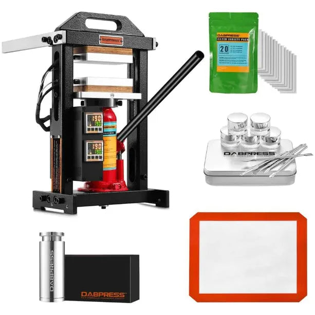 Dabpress 6 Ton Rosin Press Kit - Hydraulic Heat Press Machine for DIY Rosin Extraction, Essential Oil Making - Perfect for Home Use, Cannabis Enthusiasts & DIY Extractors