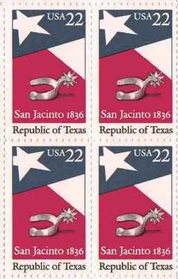 Texas Postage Stamps Set of 4 - 22 Cent US Stamps Scot 2204 for Collectors
