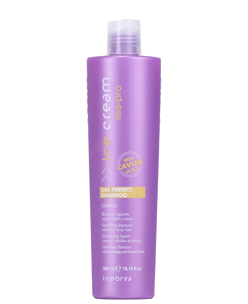 Inebya Ice Cream Liss-Pro Liss Perfect Shampoo for Smooth & Silky Hair - 300ml | Professional Hair Care for Frizz Control & Shine Enhancement | Perfect for Daily Use & Salon-Quality Results at Home