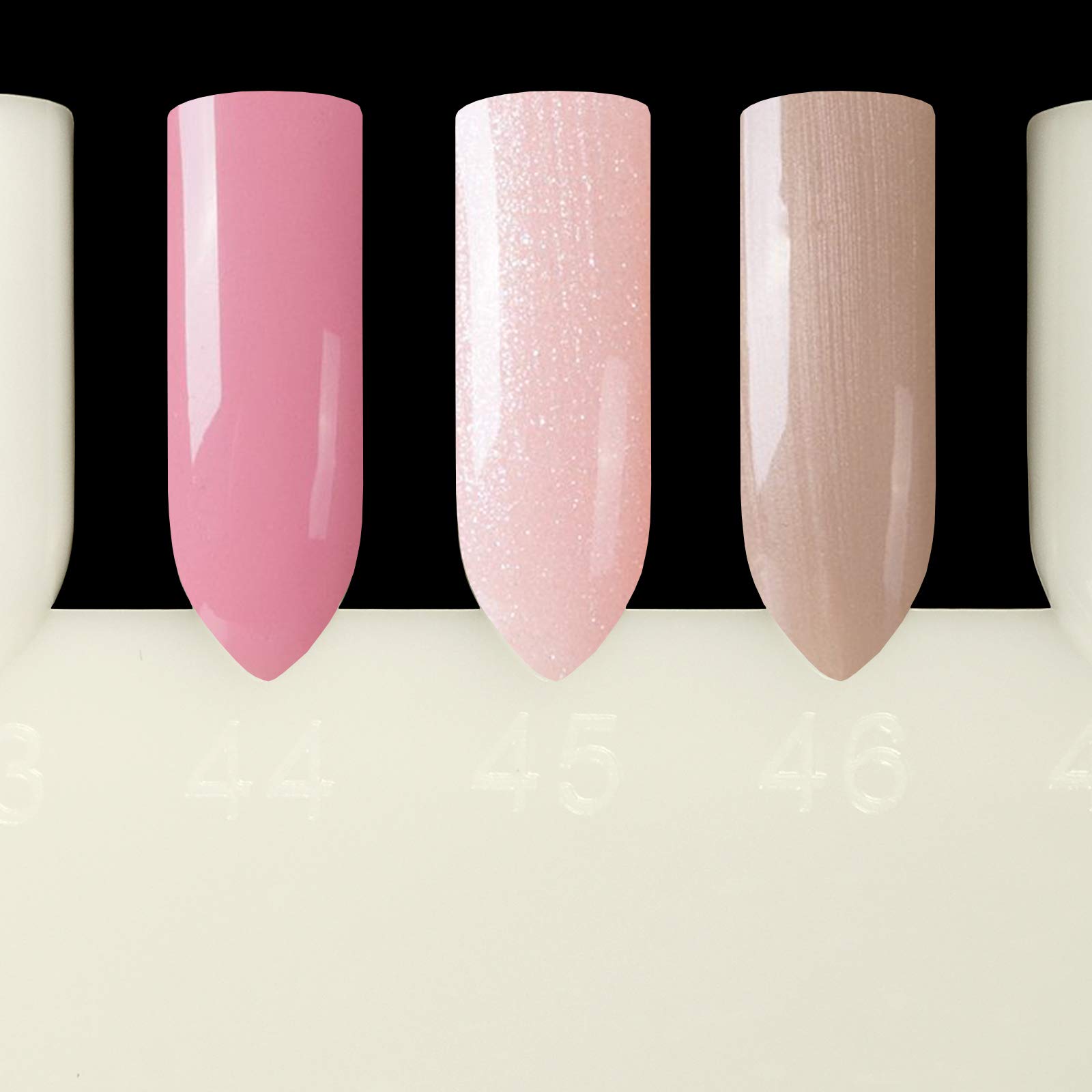 10 Pack Beauticom 48 Nail Tips Display Board - Professional Nail Art Design Practice Palette with Swatch Guide for Acrylic & Gel Polish Colors (Natural, 48 Tips per Palette) - Perfect for Salon, Home Manicure & Nail Technician Training