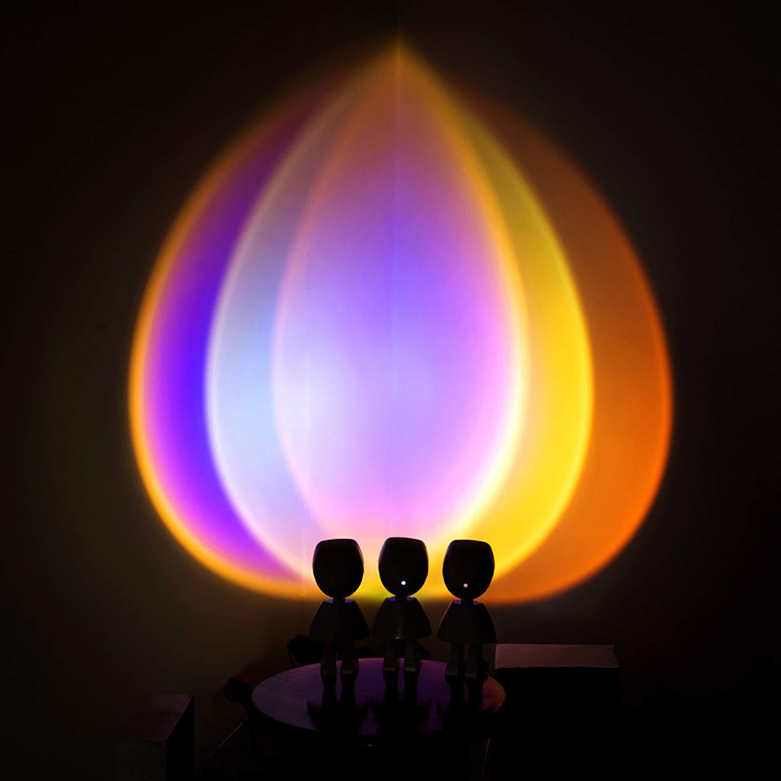 360° Rotating Astronaut Projection Lamp - USB Charging LED Night Light with Sunset & Rainbow Effects, Modern Floor Standing Lamp for Bedroom, Romantic Gift for Wedding, Birthday Party & Home Decor