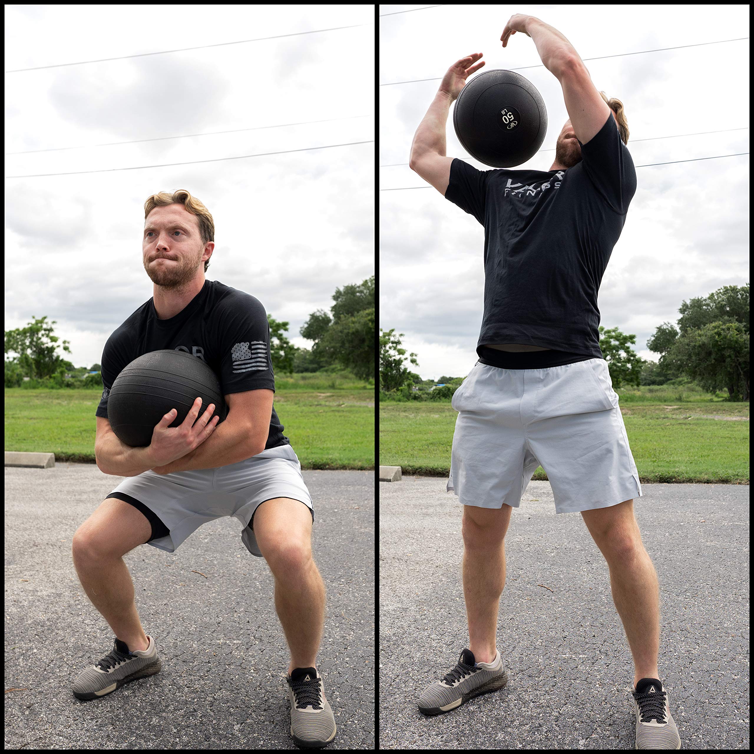Valor Fitness Slam Balls - Heavy Duty Weighted Exercise Ball for CrossFit, Strength Training & Functional Fitness - Perfect for Slam Ball, Medicine Ball & Wall Ball Workouts at Home or Gym