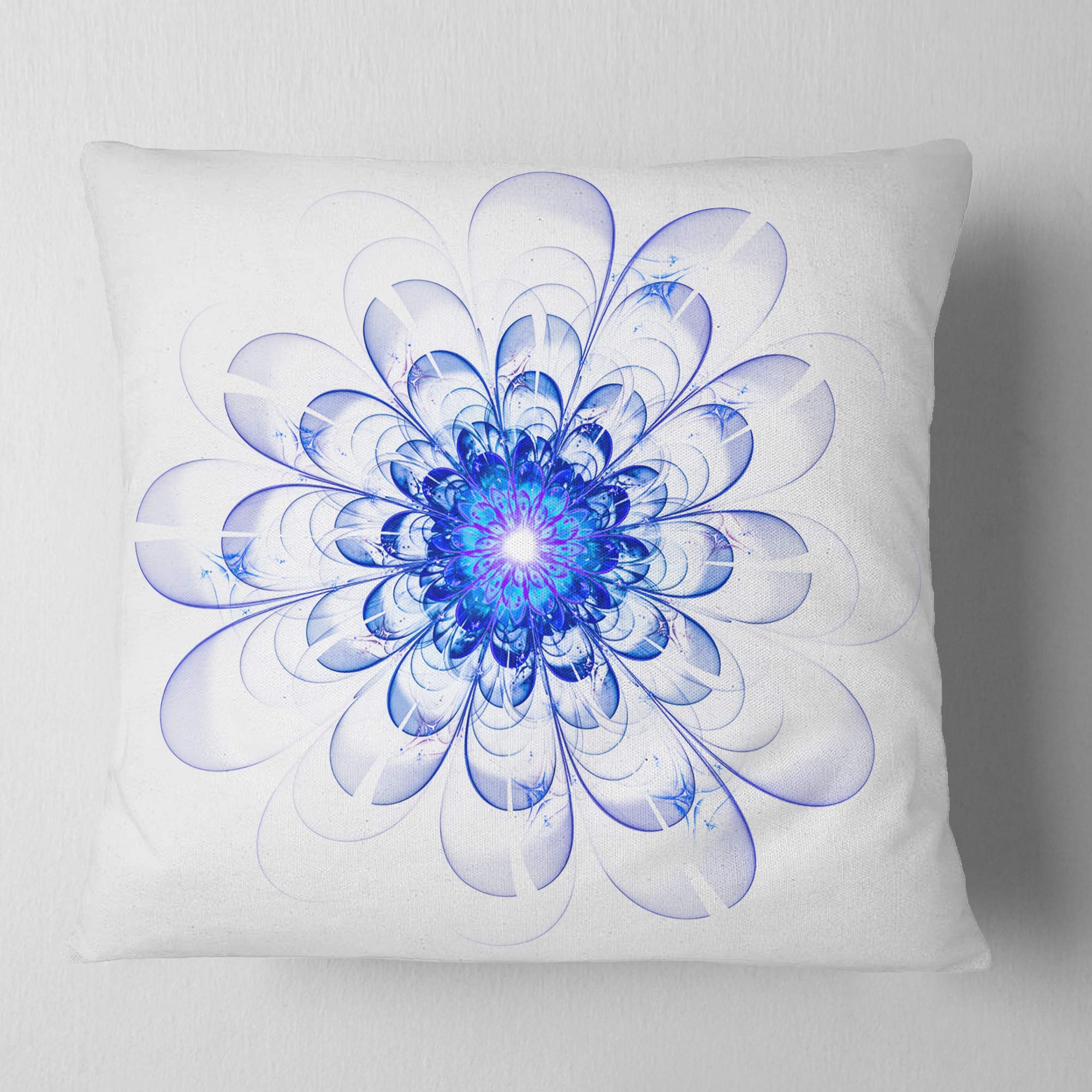 DesignQ CU12133 Soft Blue Pillow Cushion 18x18 Inches - Perfect for Sofa, Bed & Home Decor