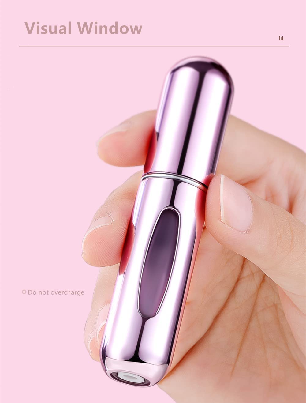 TAKSH ENTERPRISE 5ml Portable Refillable Perfume Atomizer - Mini Travel Size Spray Bottle for Purse, Gym & Airplane | Leak-Proof Essential Oil Dispenser
