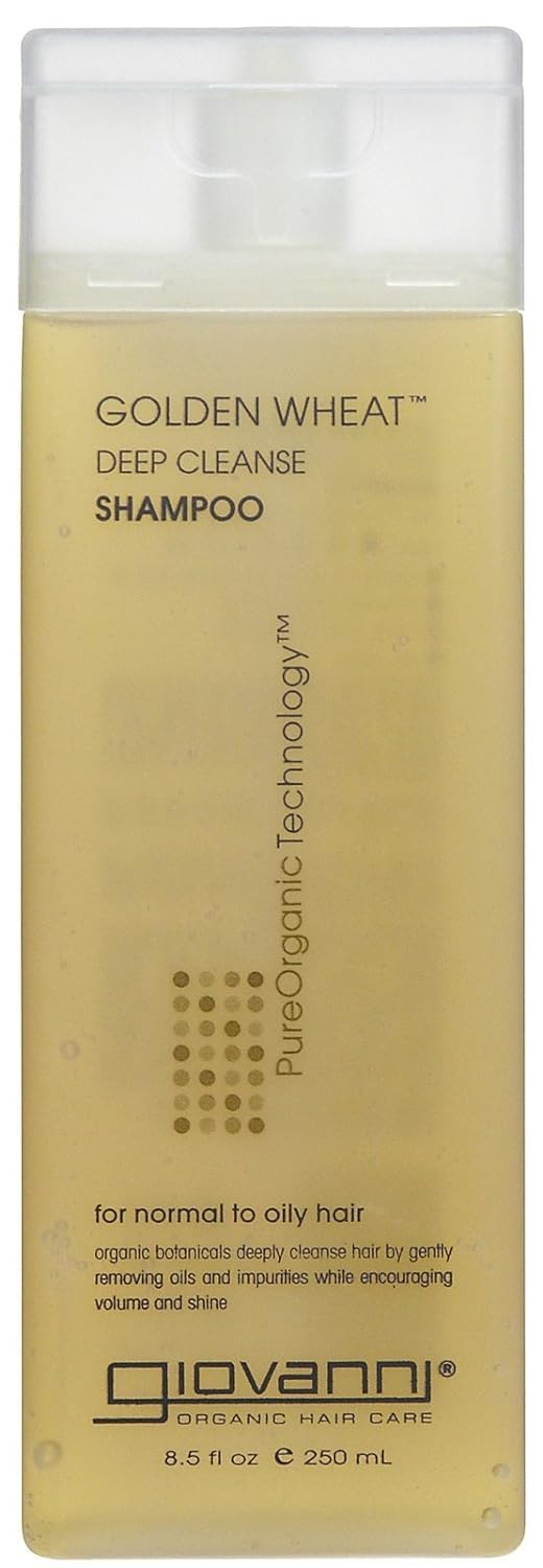 Giovanni Golden Wheat Deep Cleanse Shampoo - 8.5 oz | Sulfate-Free Clarifying Shampoo for All Hair Types | Perfect for Detox & Scalp Refresh