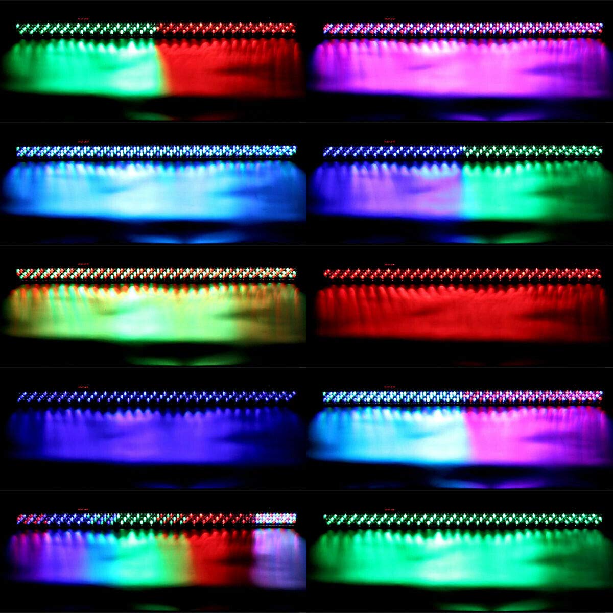 TC-Home 2-Pack 252 LED Wall Wash Lights - RGB DMX512 Stage Lighting Bar with Sound Control for DJ Parties, Concerts, and Nightclubs | Perfect for Stage Backdrops, Wall Grazing, and Event Lighting Effects