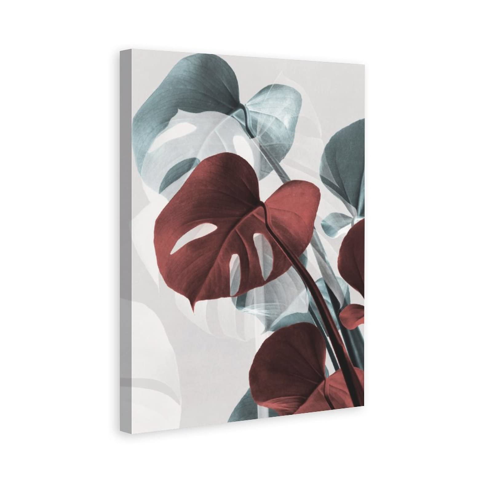 Monstera Canvas Wall Art Poster - Tropical Plant Print Painting for Living Room, Bedroom & Office Decor - 12x18 Inches (30x45cm) - Perfect Gift for Home, Sports & Landscape Enthusiasts