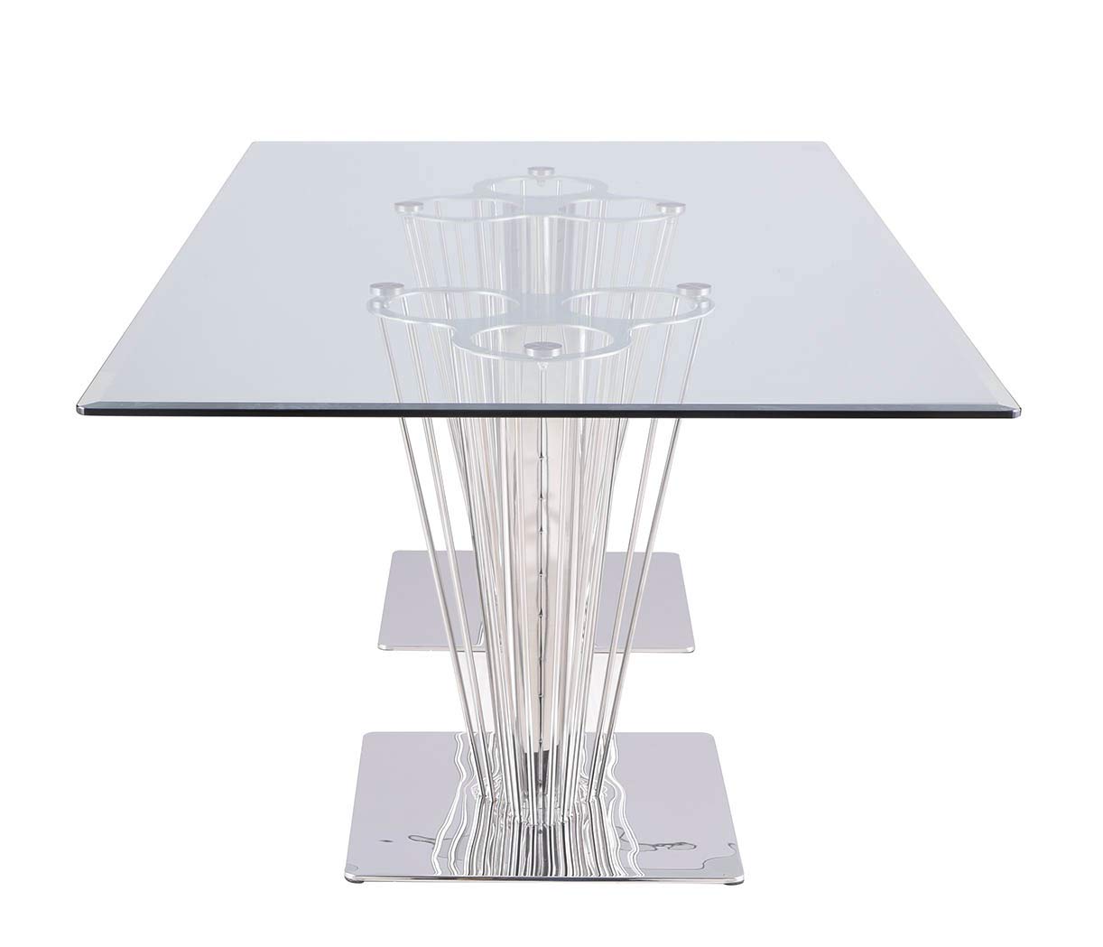 Fiona Modern Silver Dining Table - Elegant & Durable for Small Spaces, Compact Kitchens, and Cozy Dining Rooms