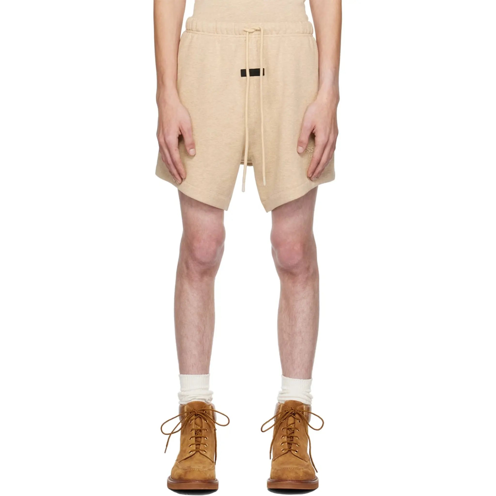 Fear of God Essentials Gold Heather Shorts - Men's Casual Athletic Shorts for Gym, Running & Lounge Wear (FW23 Collection)
