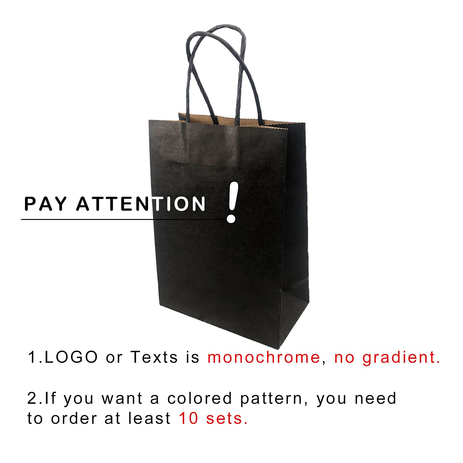 100 Pcs Custom Printed Kraft Paper Bags - 5.91x3.15x8.27 Inch Eco-Friendly Shopping Bags for Retail, Parties, Gifts & Supermarkets | Reusable Merchandise & Grocery Bags