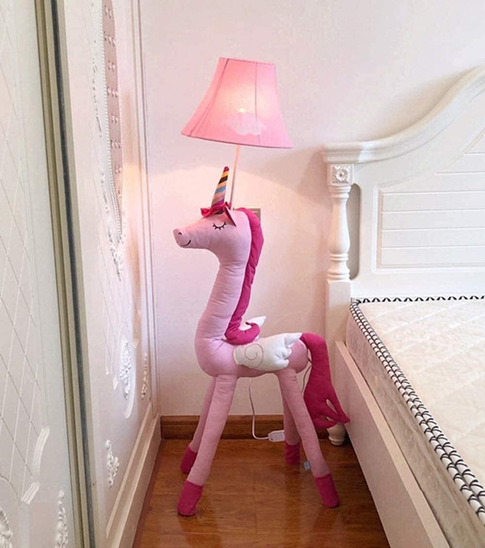 Cartoon Floor Lamp for Kids Room - Modern Minimalist Desk & Bedside Light with Button, Pink - Perfect for Study, Living Room & Bedroom Decoration
