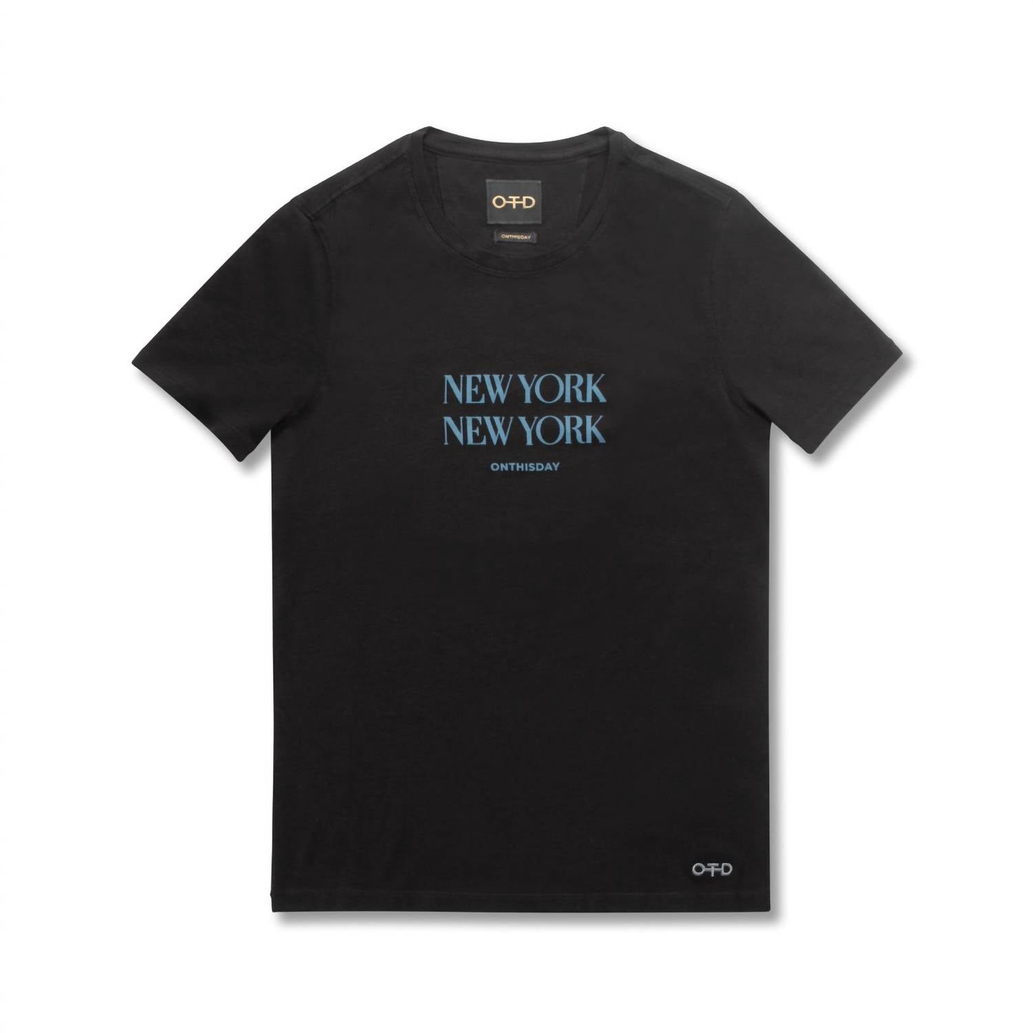 New York Graphic Short Sleeve Knit Tee - Black Cotton T-Shirt for Men & Women | Casual Streetwear, Travel, Urban Fashion