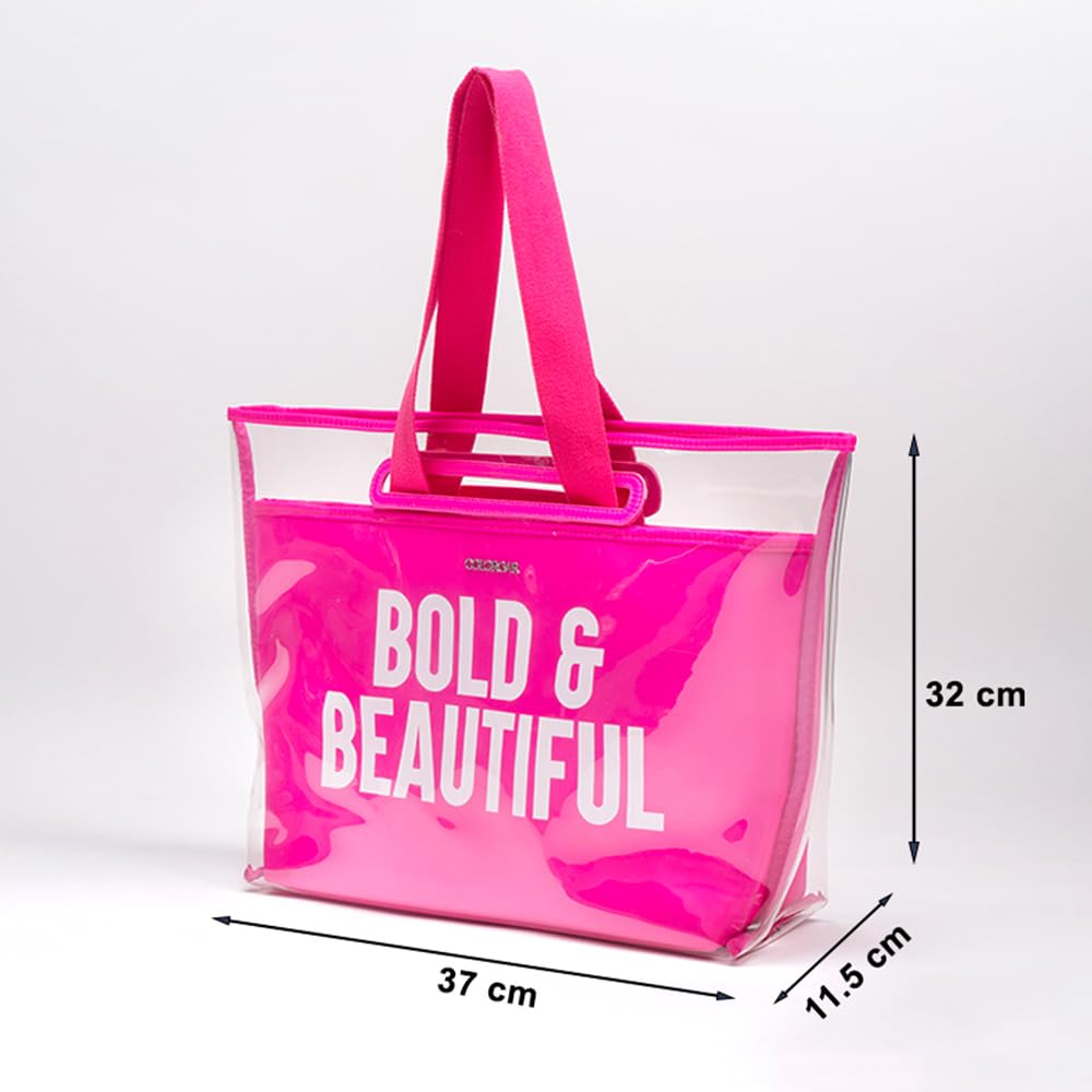 Stylish Neon Pink Tote Bag for Women - Trendy & Durable Fashion Accessory for Work, Beach & Shopping