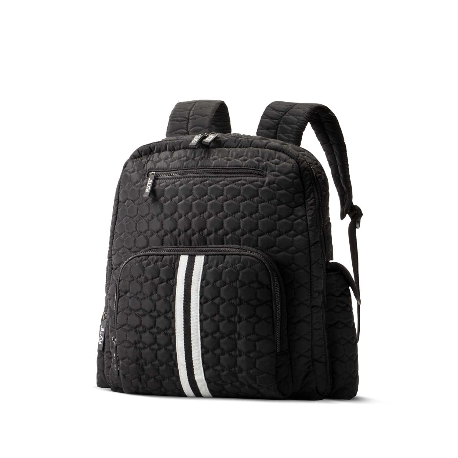 FLYTE Isabella Quilted Backpack for Women - Stylish Gym & Travel Backpack - Water-Resistant Black Laptop Backpack - Perfect for Workouts, Commuting & Weekend Getaways