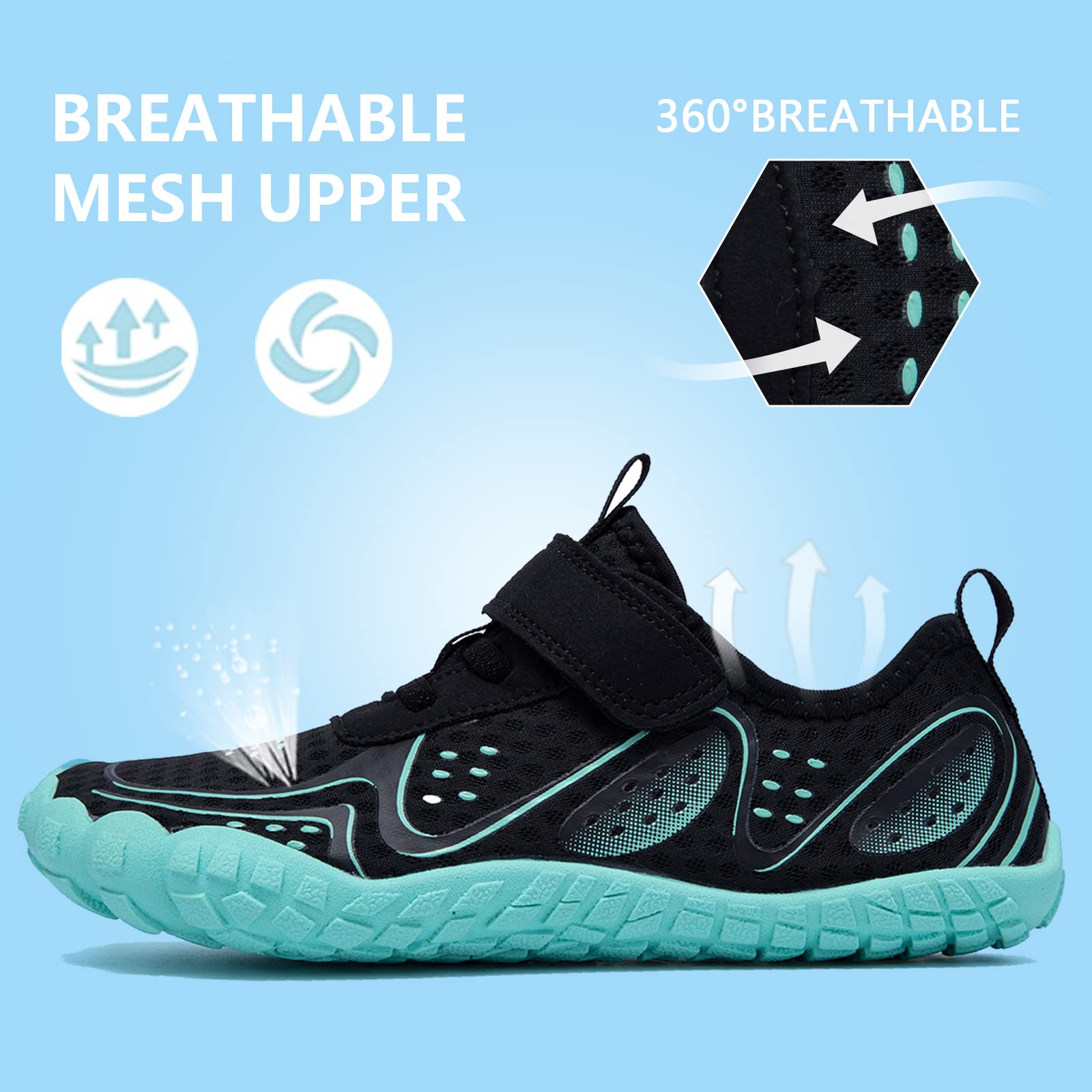 **Boys & Girls Water Shoes - Lightweight Comfortable Sole for Easy Walking, Athletic Slip-On Aqua Socks (Toddler/Little Kid/Big Kid) - Perfect for Beach, Pool, and Outdoor Activities**