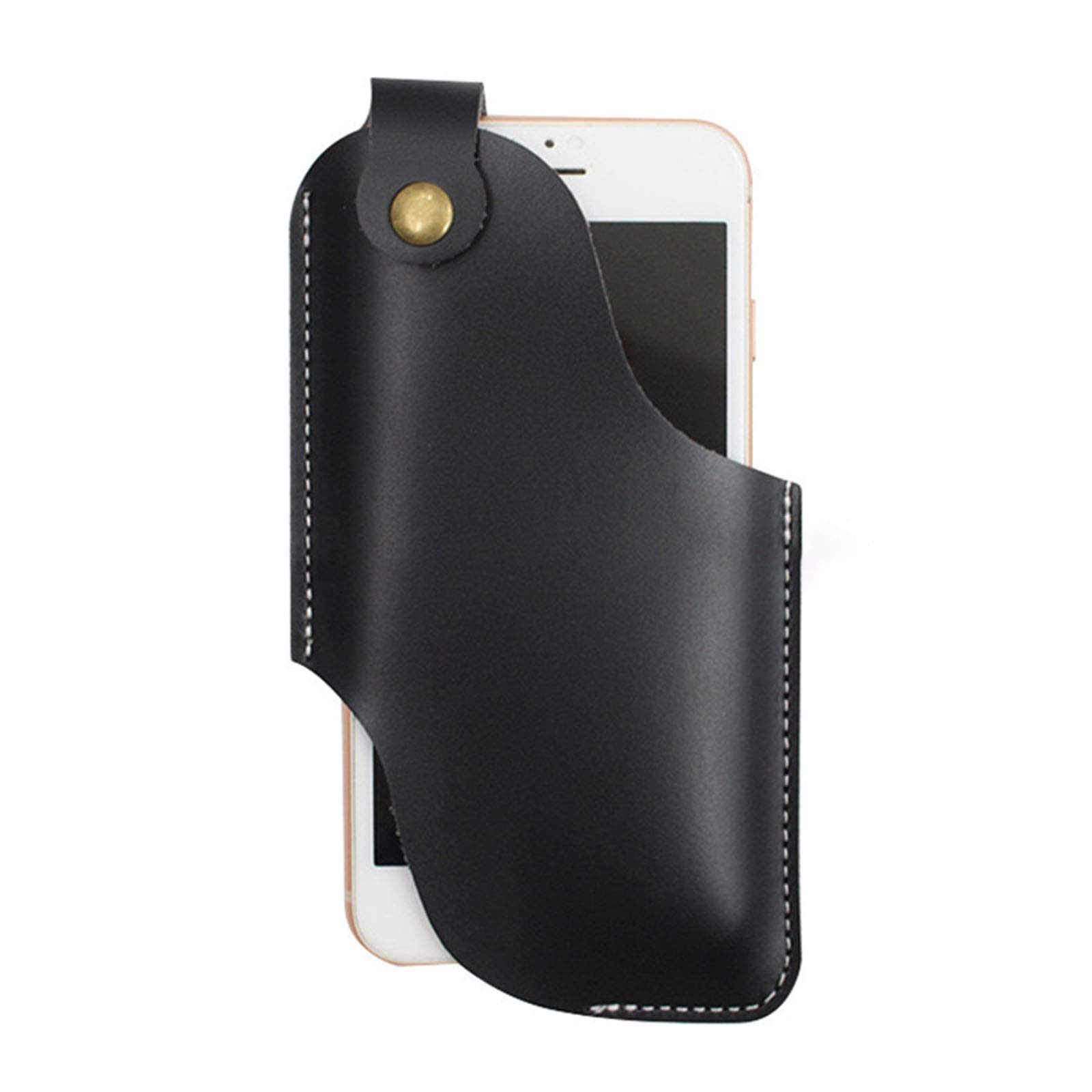 KOUJING Men's Waist Bag - PU Leather Phone Carrier Belt, Hip Pouch & Holster Wallet for Running, Travel & Outdoor Activities