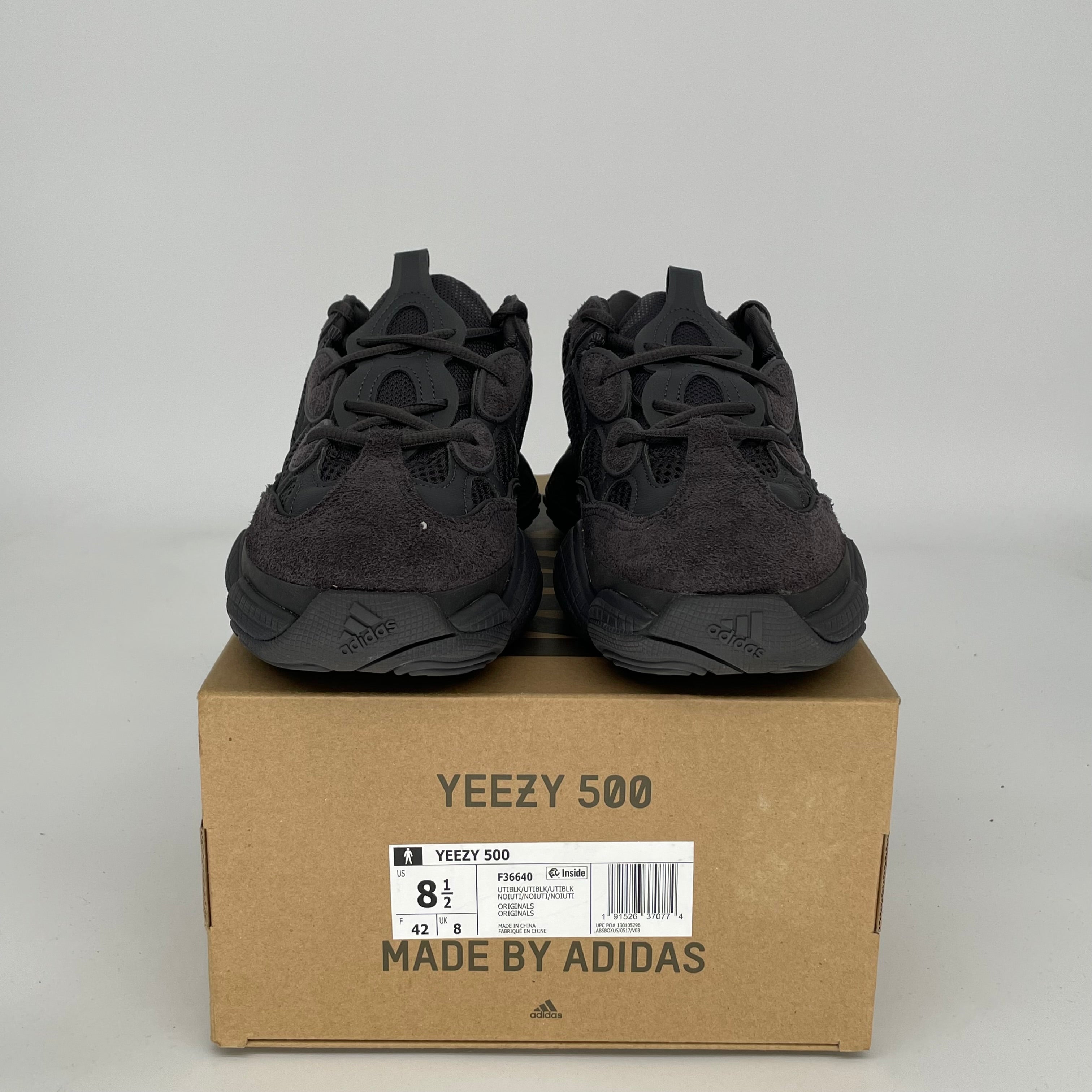 Adidas Yeezy 500 Utility Black Men's Sneakers Size 8.5 - F36640 - Perfect for Casual Wear, Street Style & Gym Workouts