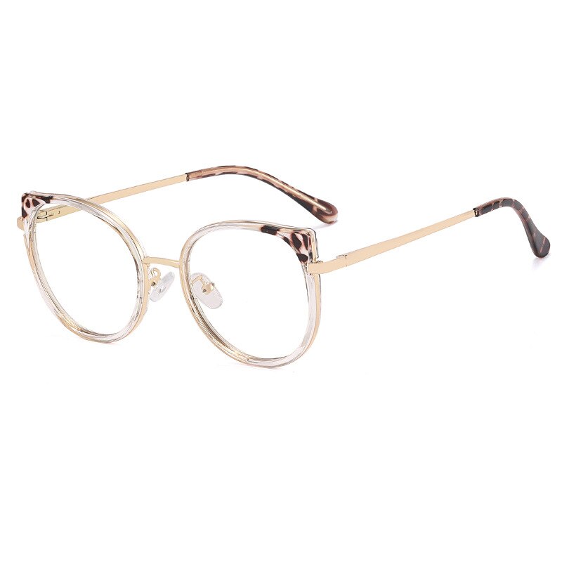 CCspace Women's Full Rim Square Cat Eye Eyeglasses - Lightweight Alloy Frame (Model 56751) | Stylish Reading Glasses for Work, Office & Everyday Wear