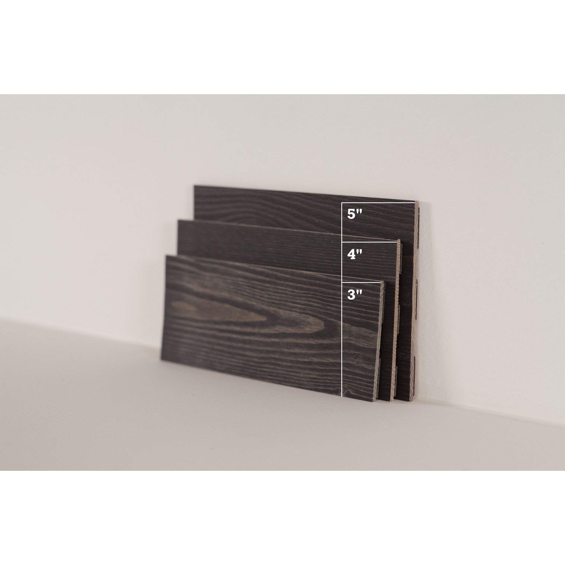 Timberchic DIY Reclaimed Wood Wall Planks - Peel & Stick Wall Panels for Accent Walls & Home Decor - Black Ice